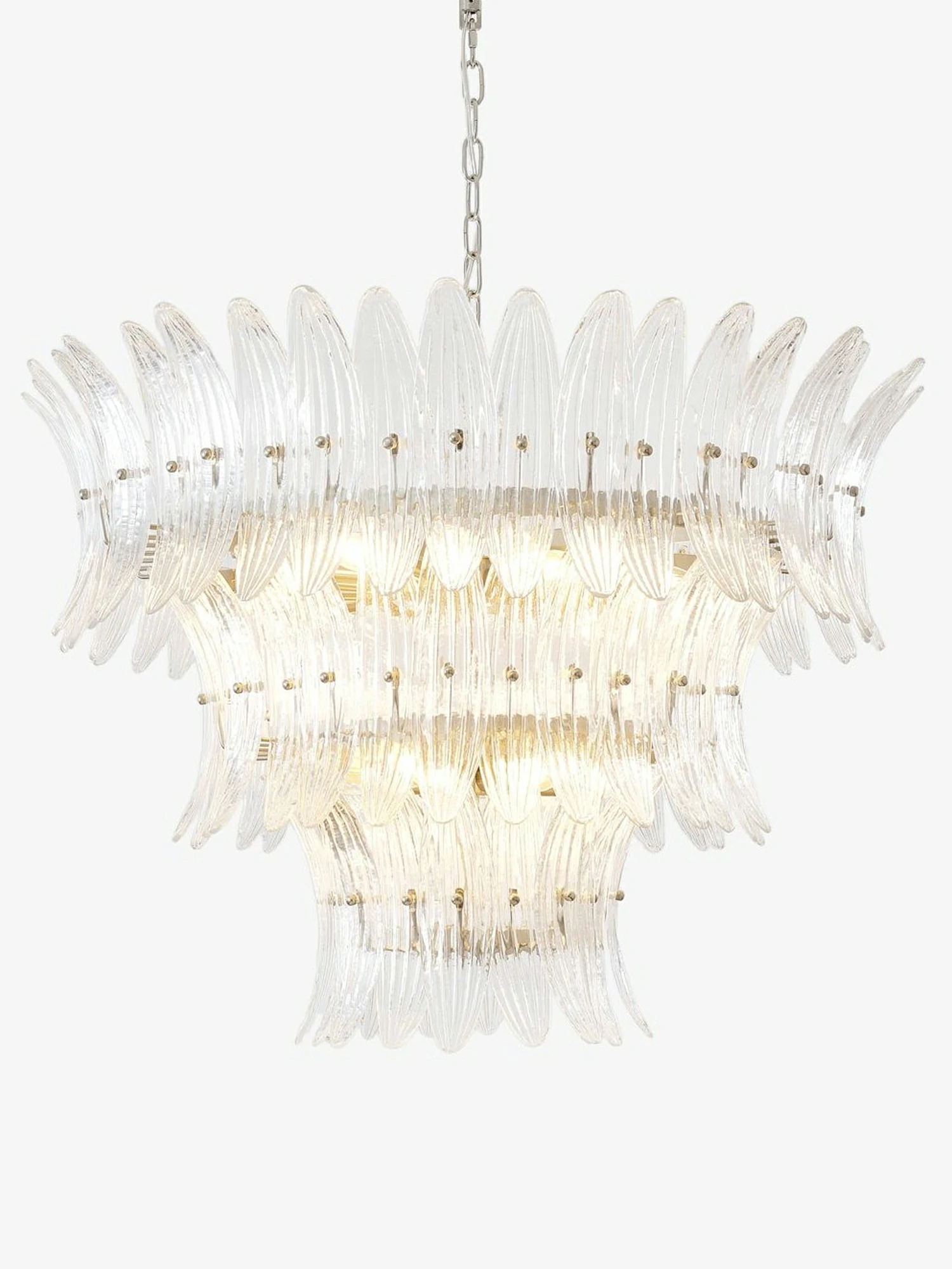 Glass Palmette Chandelier - Image 10