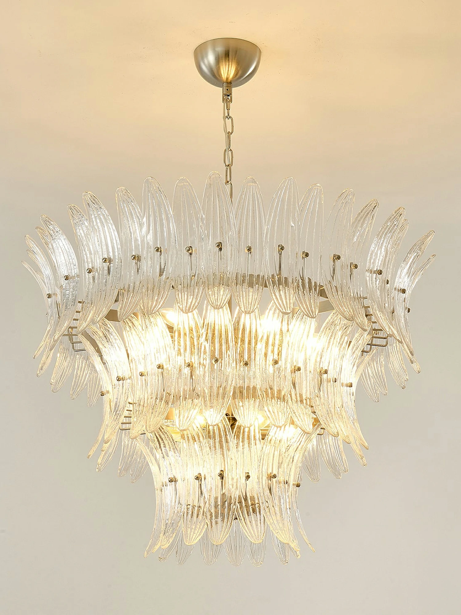 Glass Palmette Chandelier - Image 11