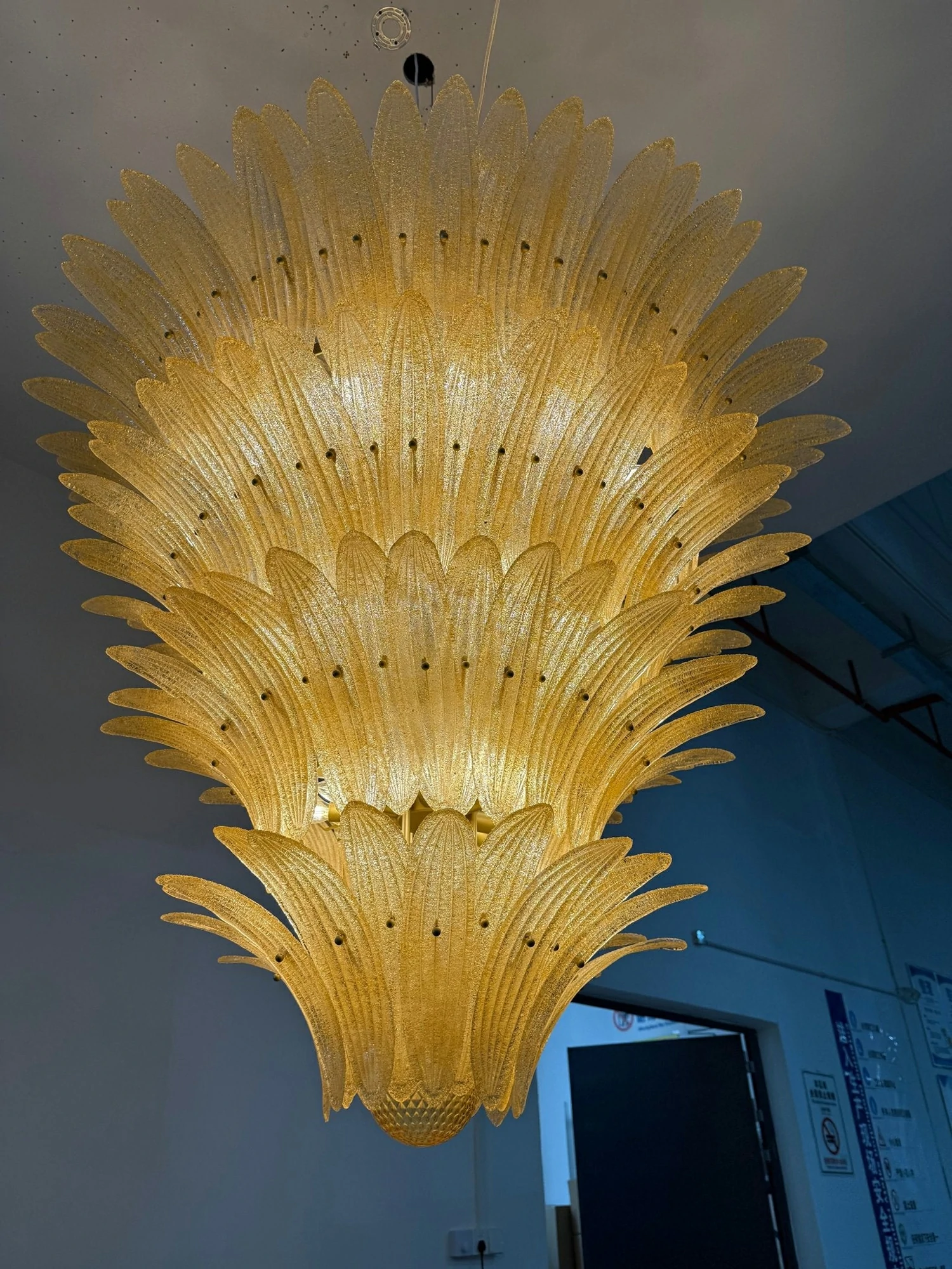 Glass Palmette Chandelier - Image 13