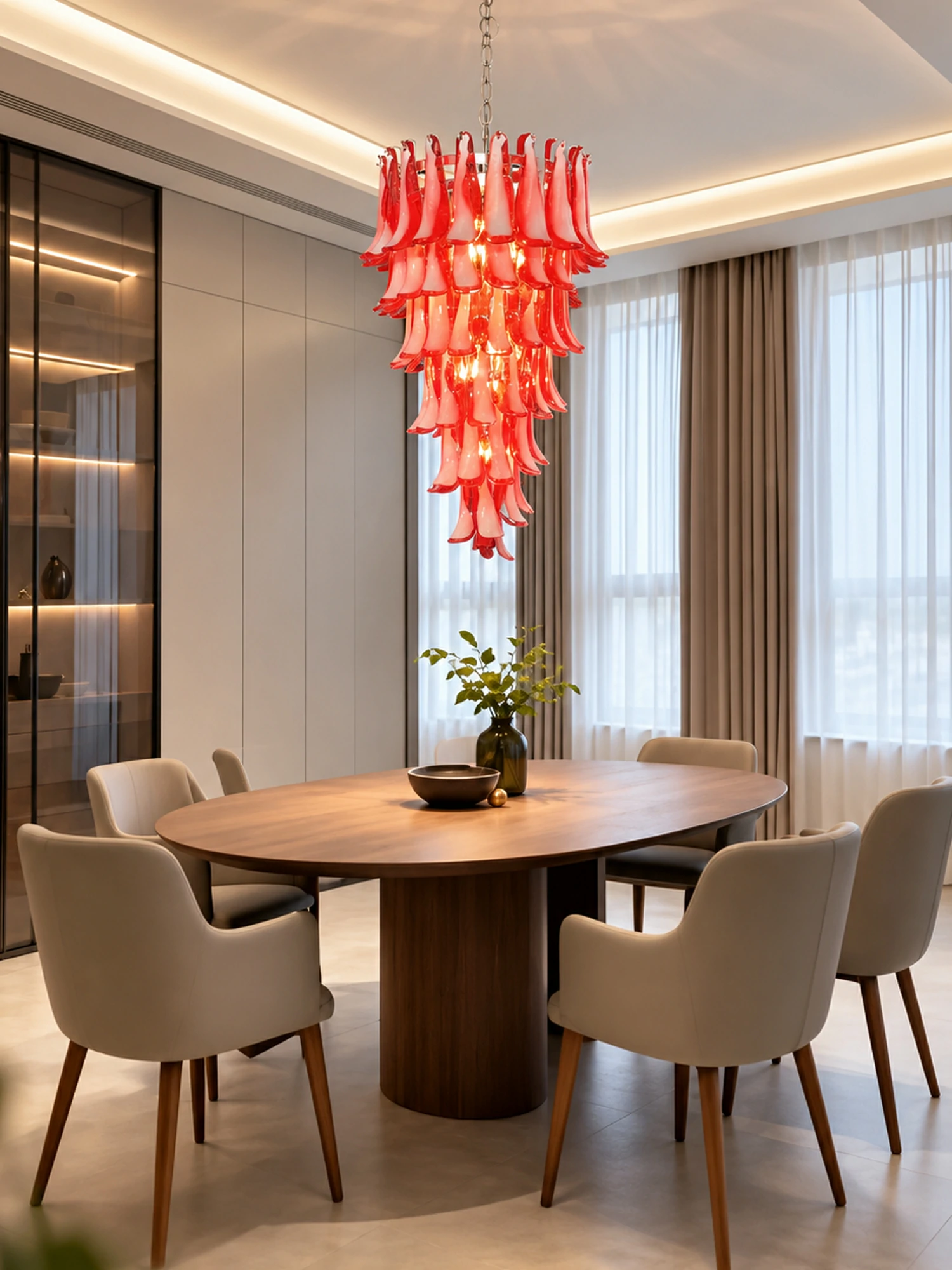Glass Petals Spiral Chandelier - Image 9