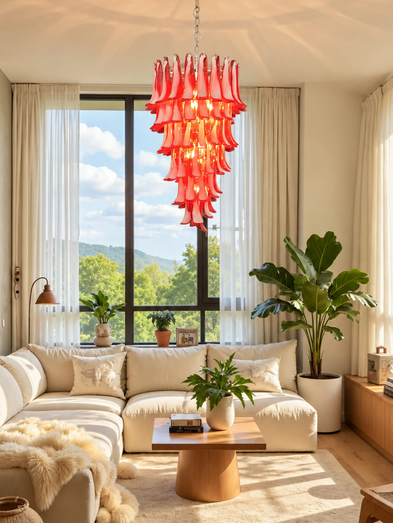 Glass Petals Spiral Chandelier - Image 13