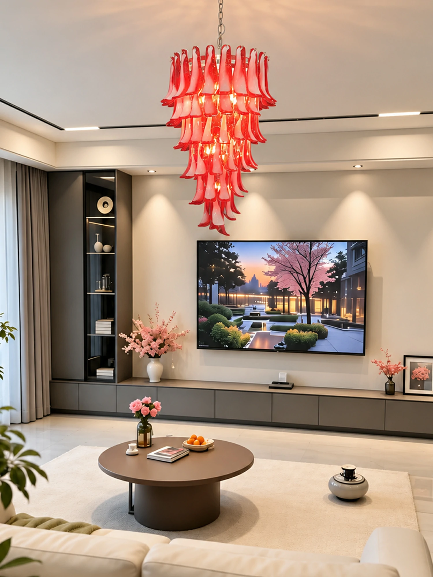 Glass Petals Spiral Chandelier - Image 11