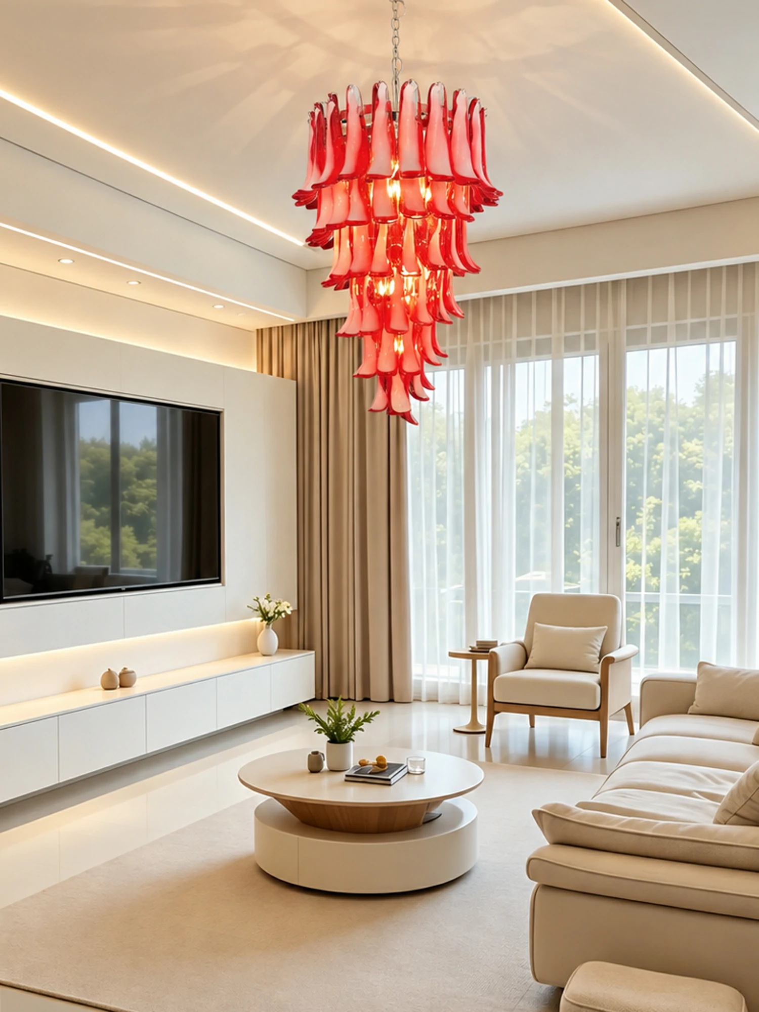 Glass Petals Spiral Chandelier - Image 10