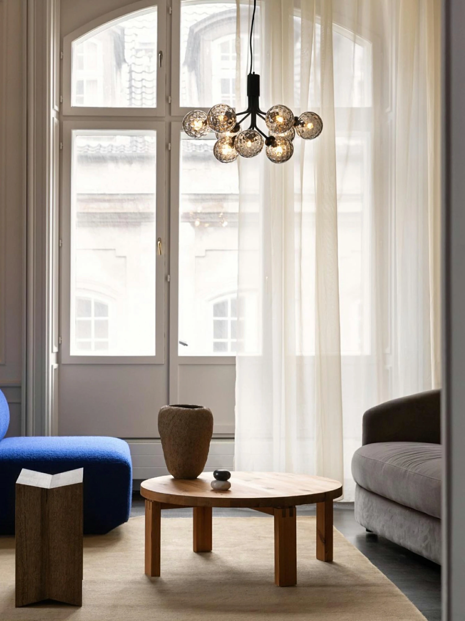 Glass Sphere Cluster Chandelier - Image 13