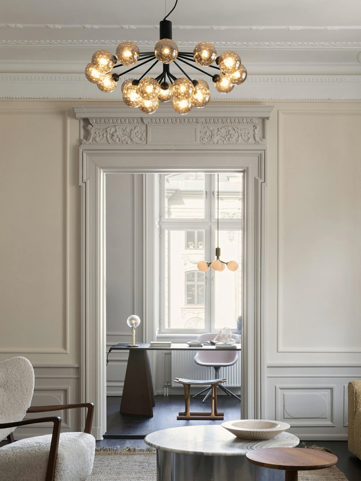 Glass Sphere Cluster Chandelier - Image 7