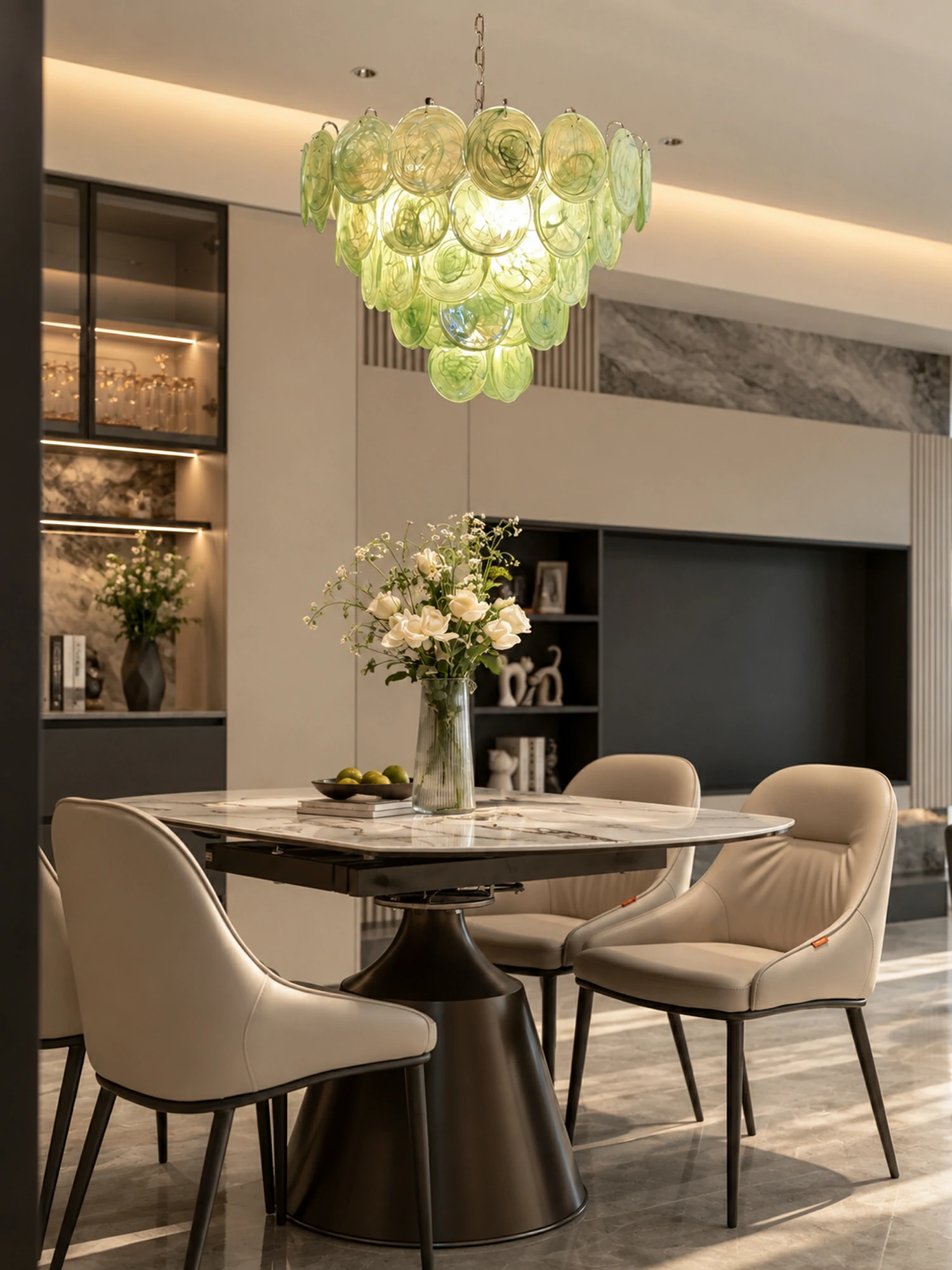 Glass Disc Iridescent Chandelier - Image 21