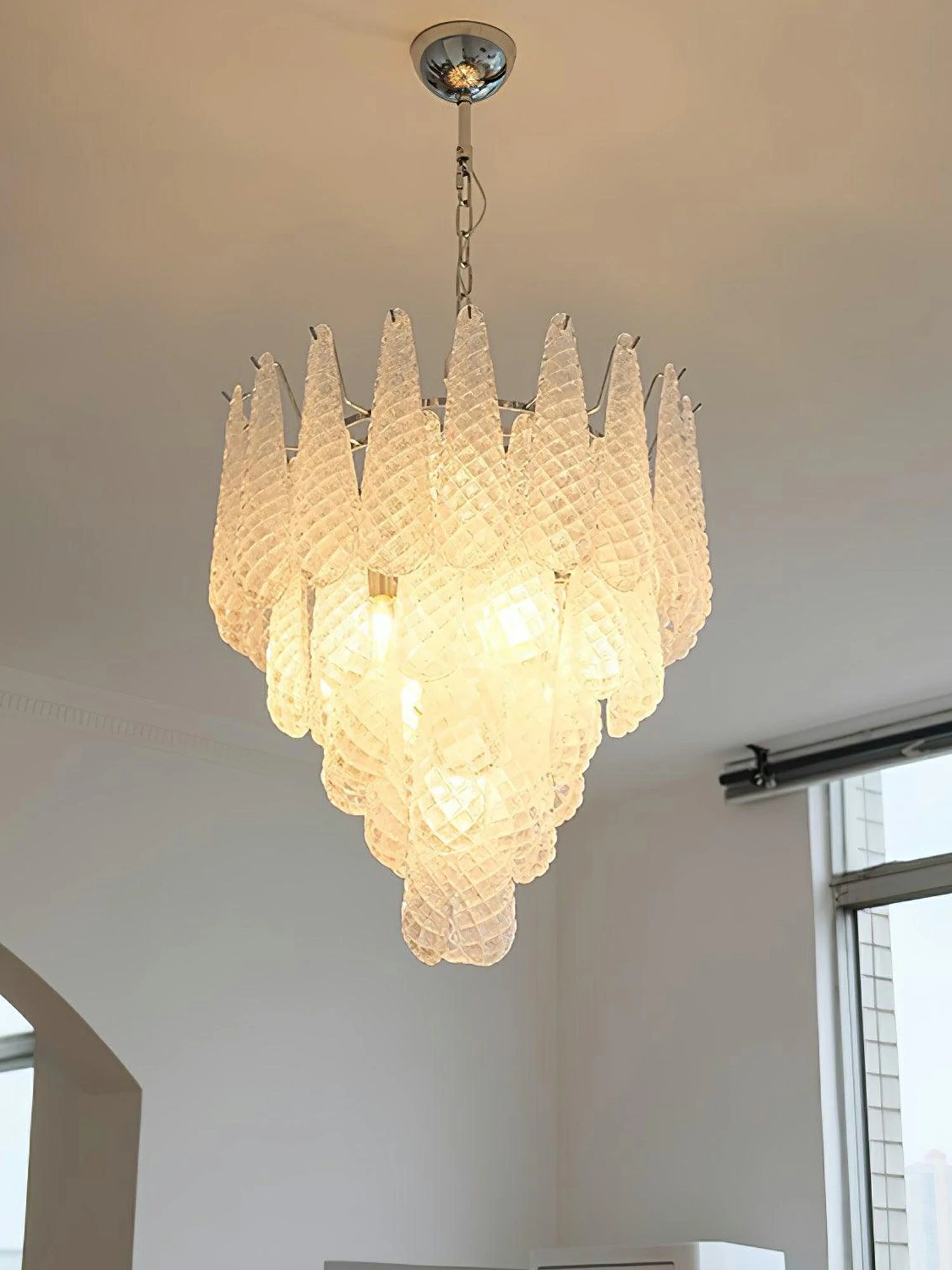 Grid Glass Waterfall Chandelier - Image 18