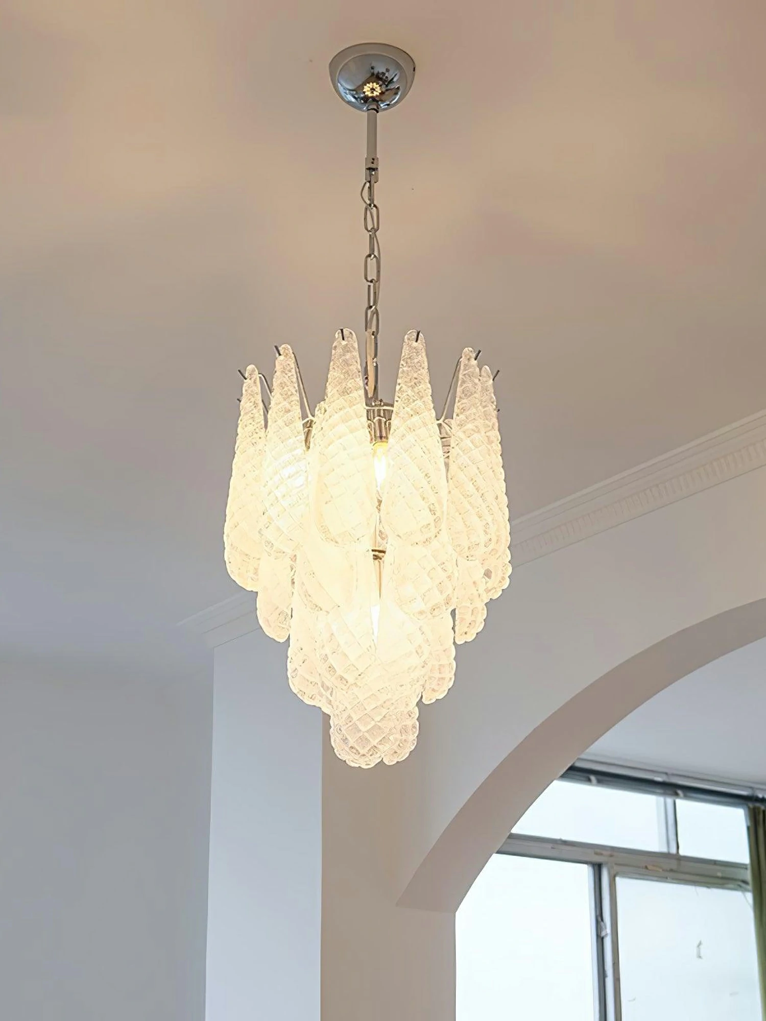Grid Glass Waterfall Chandelier - Image 19