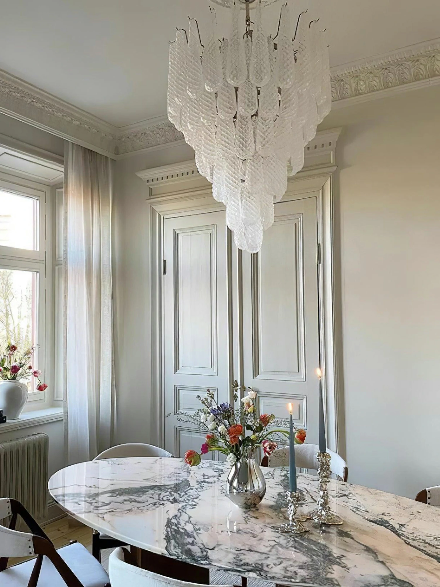 Grid Glass Waterfall Chandelier - Image 6