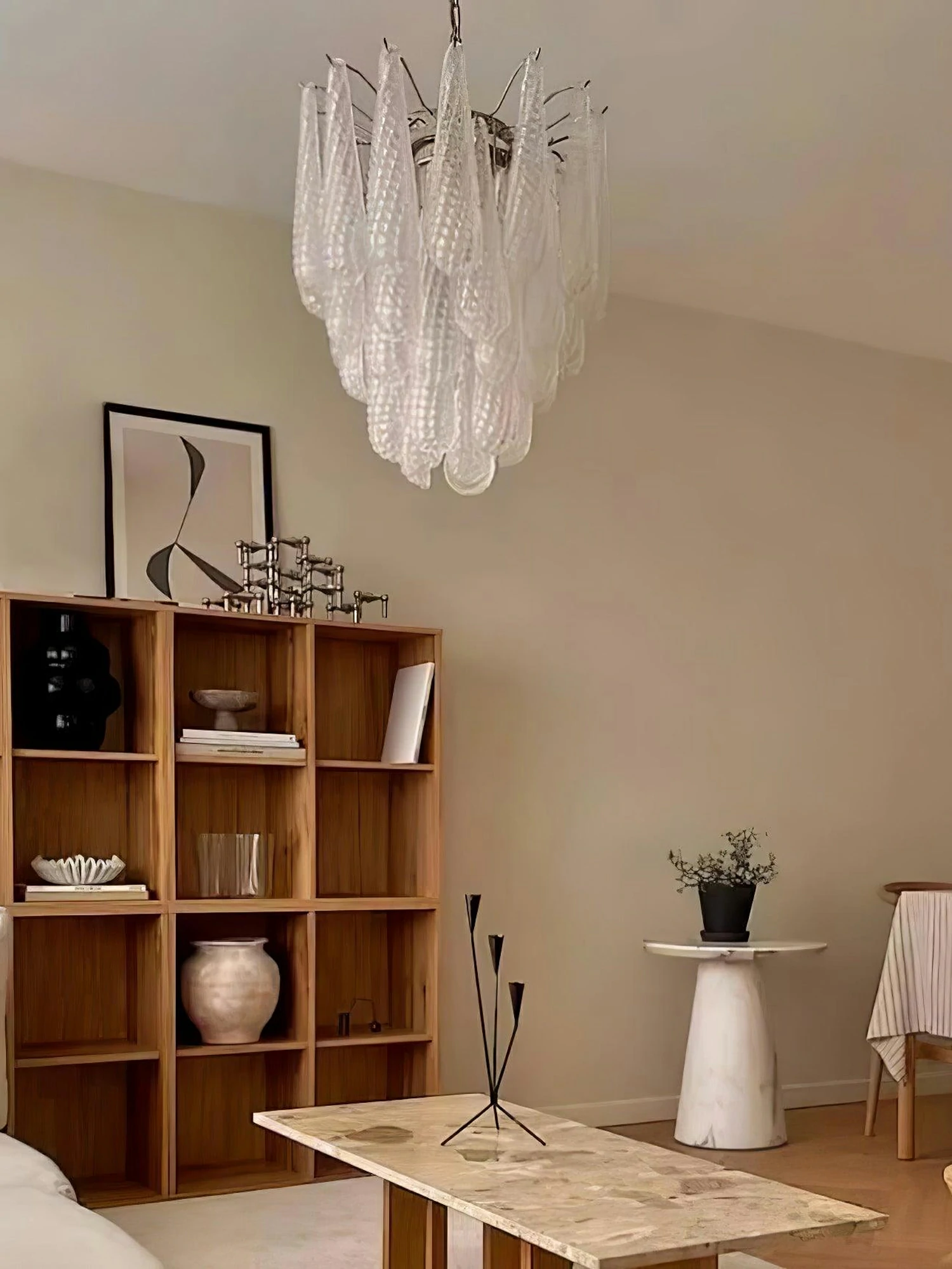Grid Glass Waterfall Chandelier - Image 15