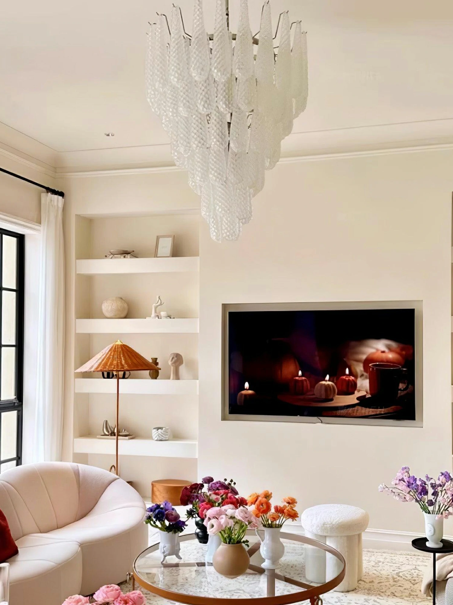 Grid Glass Waterfall Chandelier - Image 13