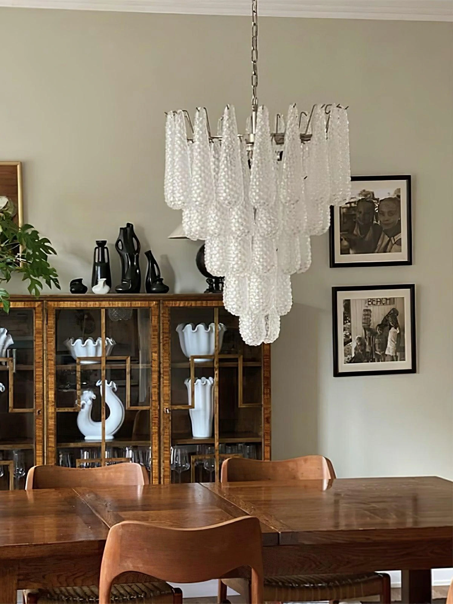 Grid Glass Waterfall Chandelier - Image 14