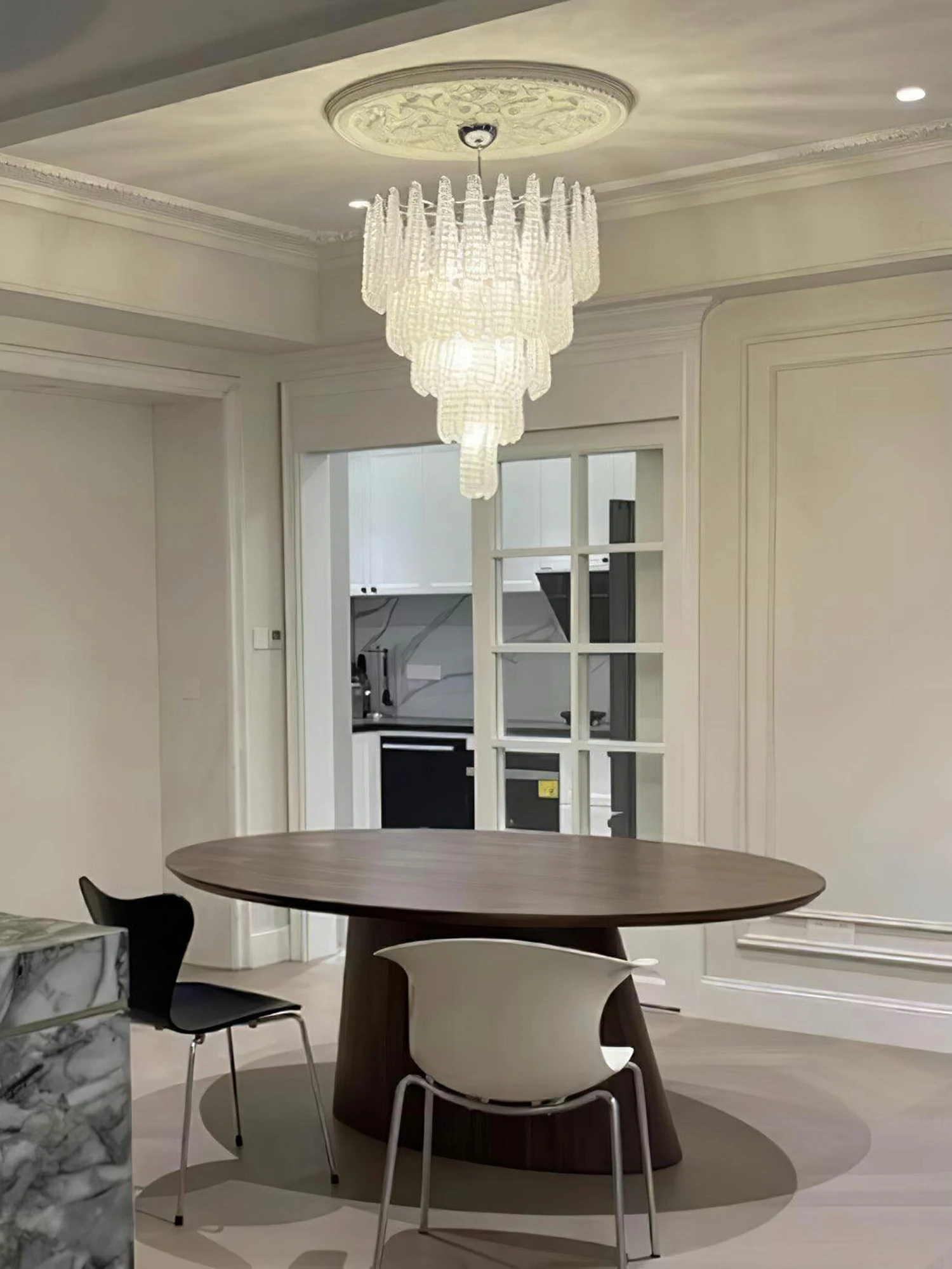 Grid Glass Waterfall Chandelier - Image 10
