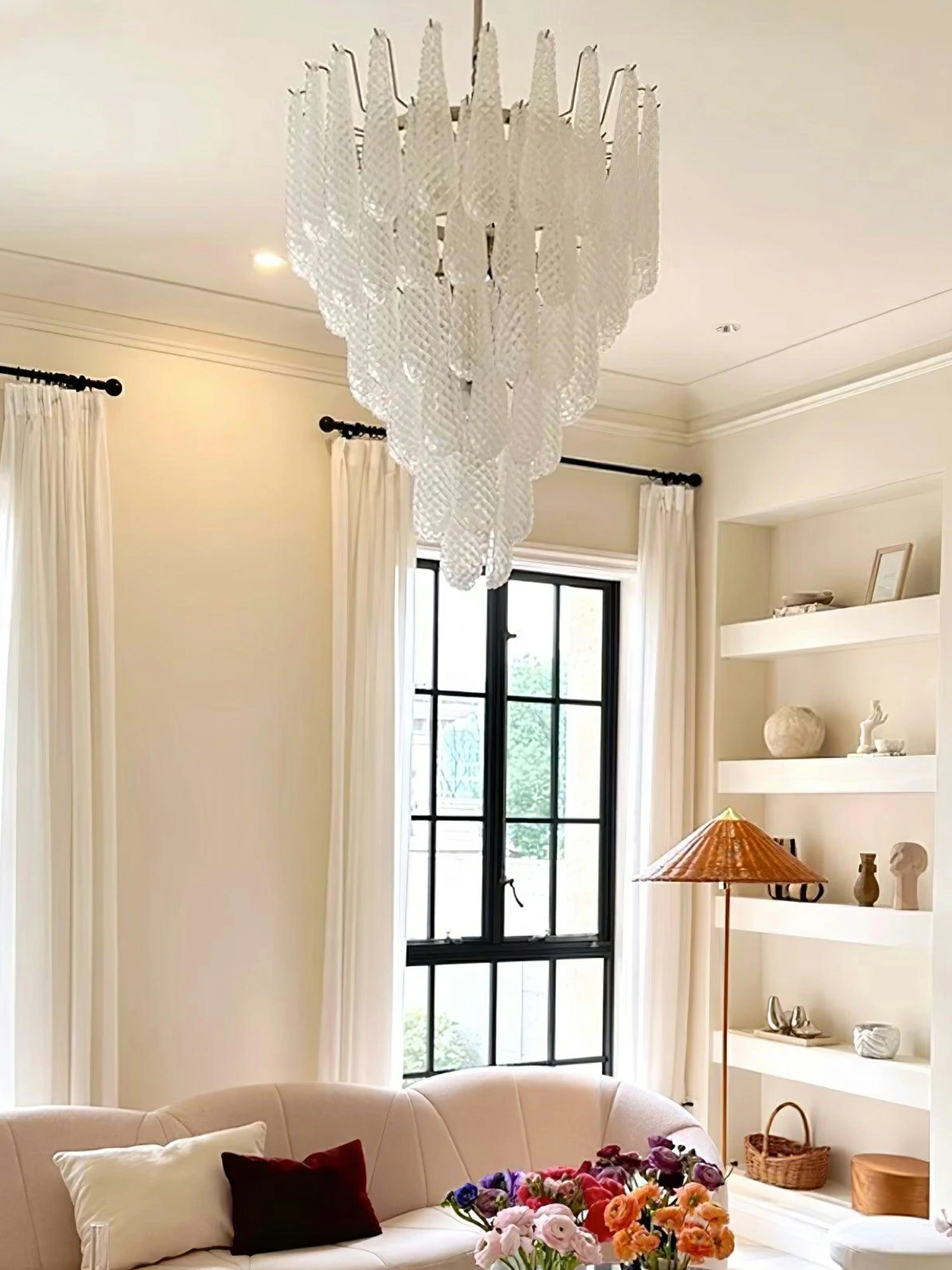 Grid Glass Waterfall Chandelier - Image 16