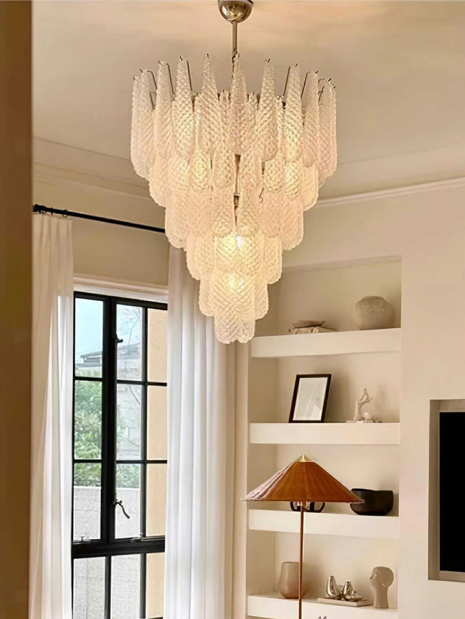 Grid Glass Waterfall Chandelier - Image 17