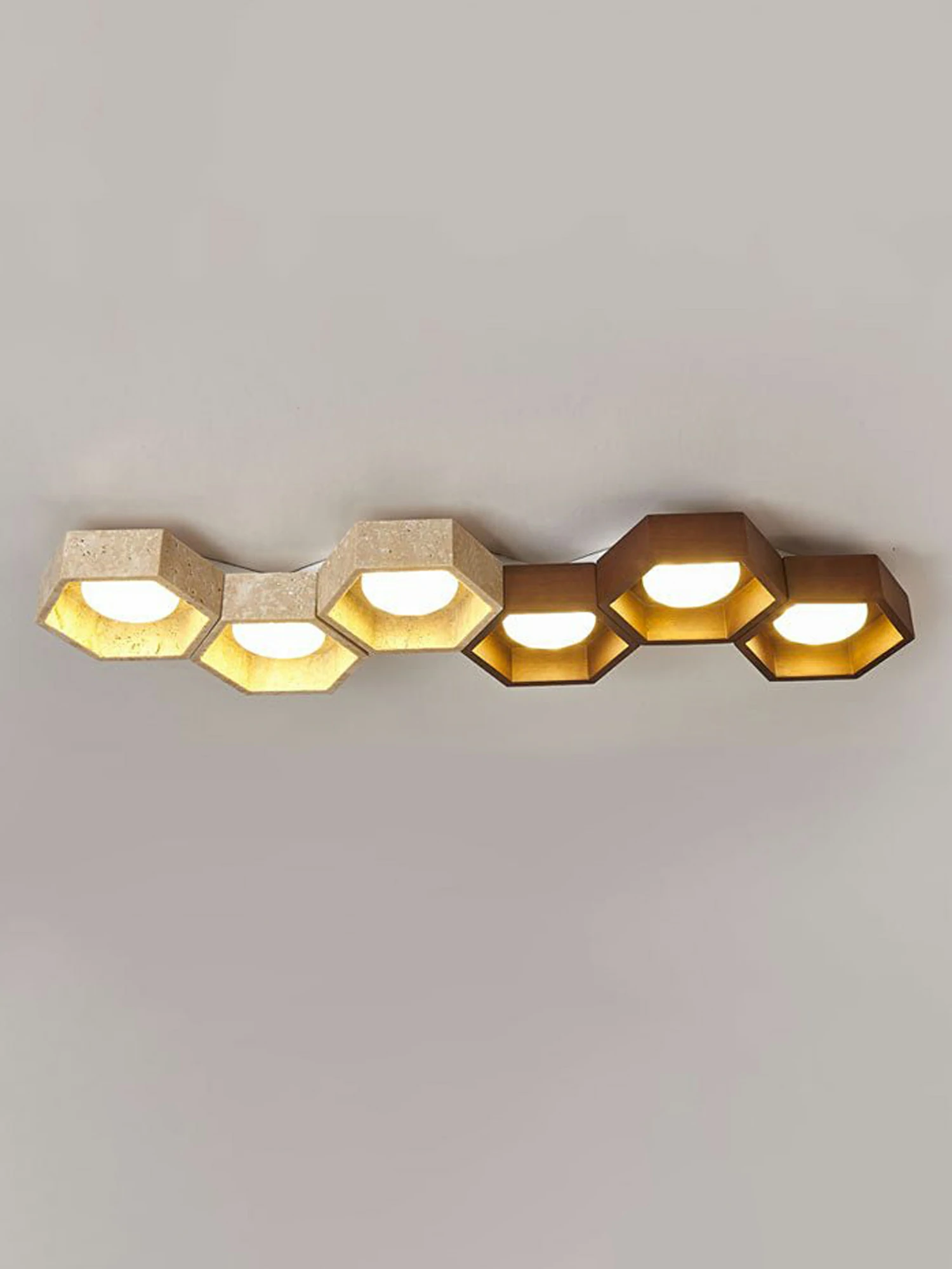Honeycomb Travertine Ceiling Lamp - Image 19