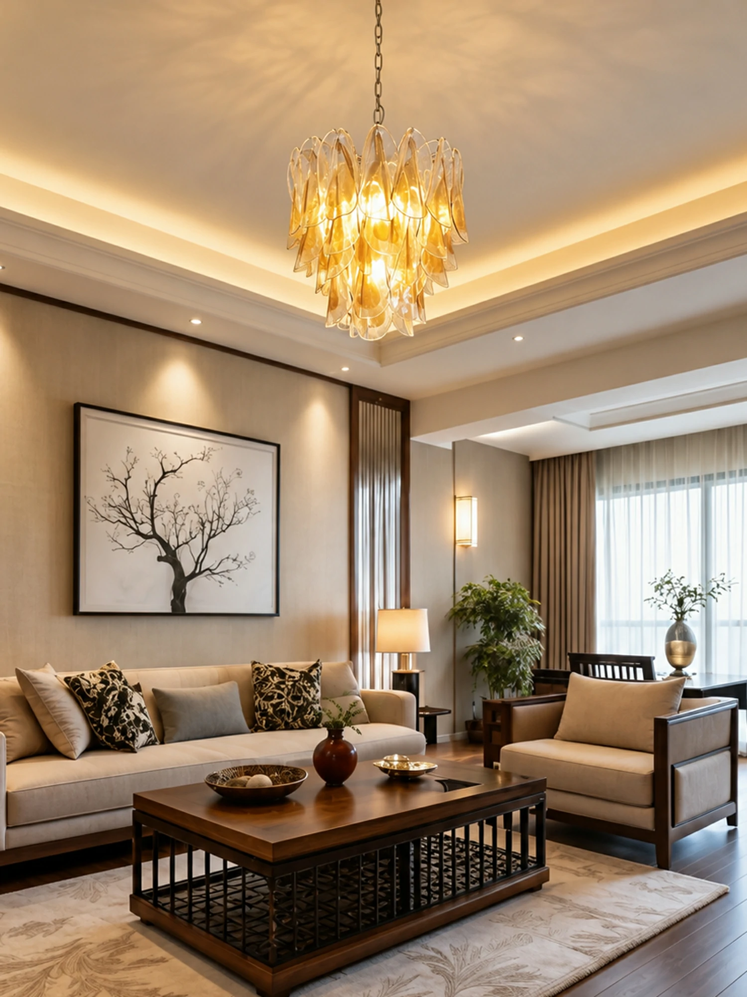Isabella Glass Chandelier - Image 4