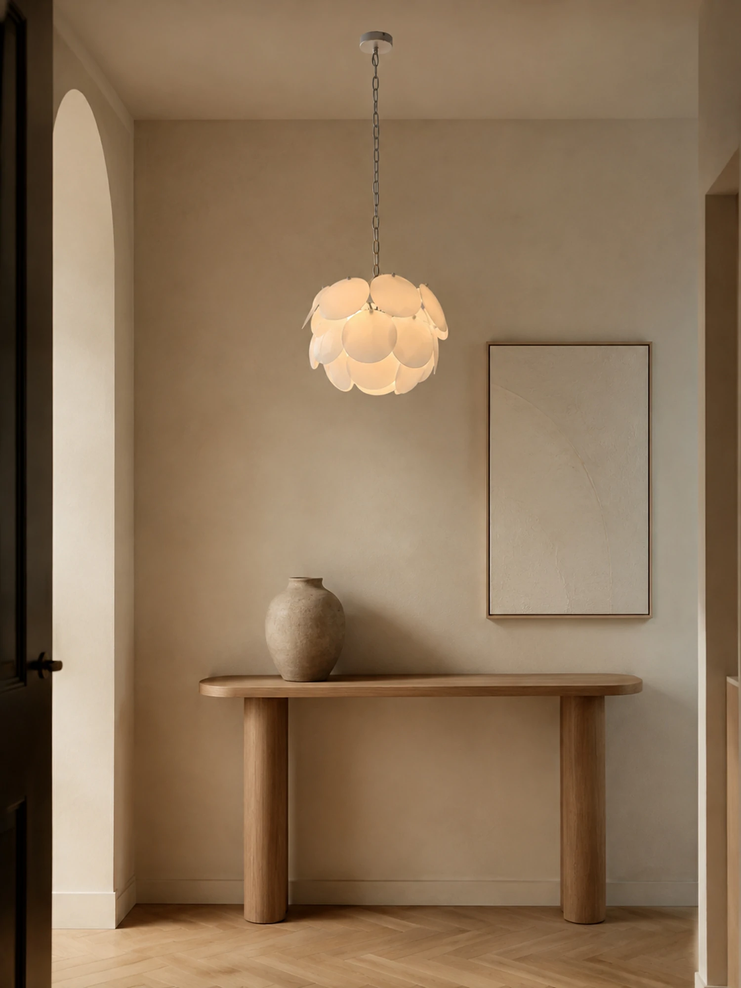 Luminous Petal Glass Chandelier - Image 12