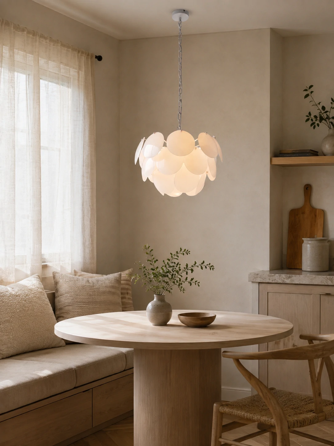 Luminous Petal Glass Chandelier - Image 4