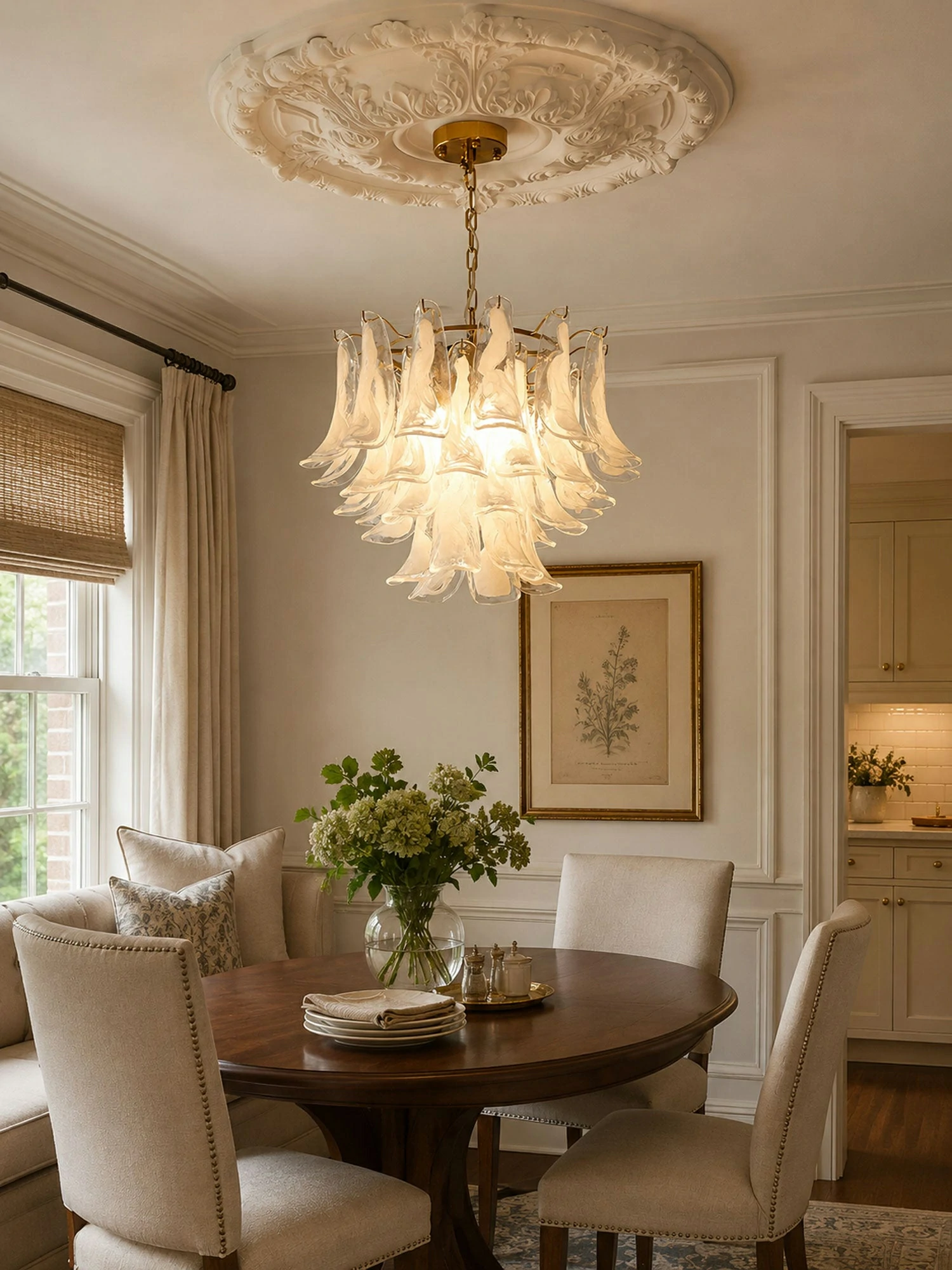 Murano Glass Leaf Chandelier - Image 13