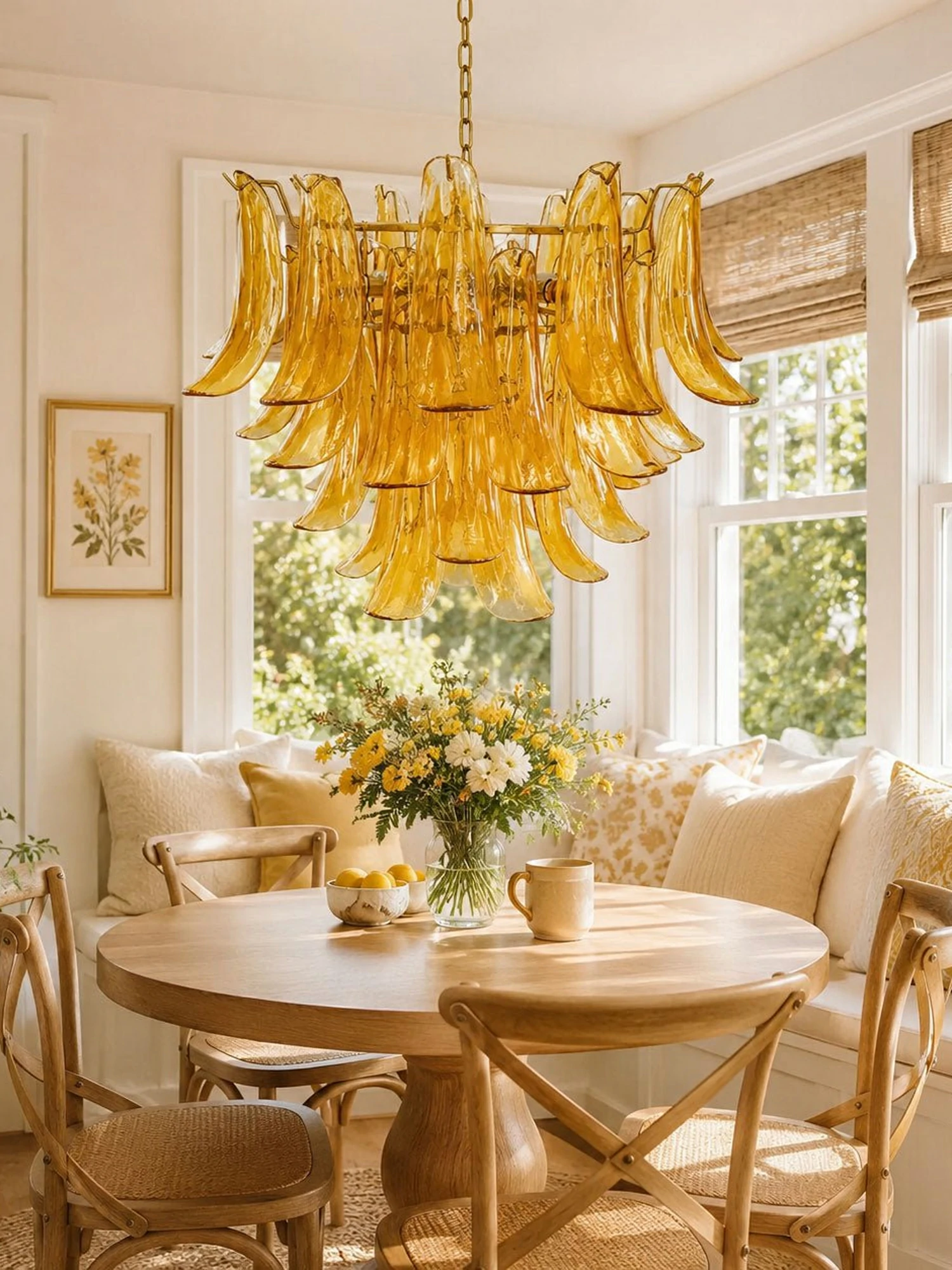 Murano Glass Leaf Chandelier - Image 15
