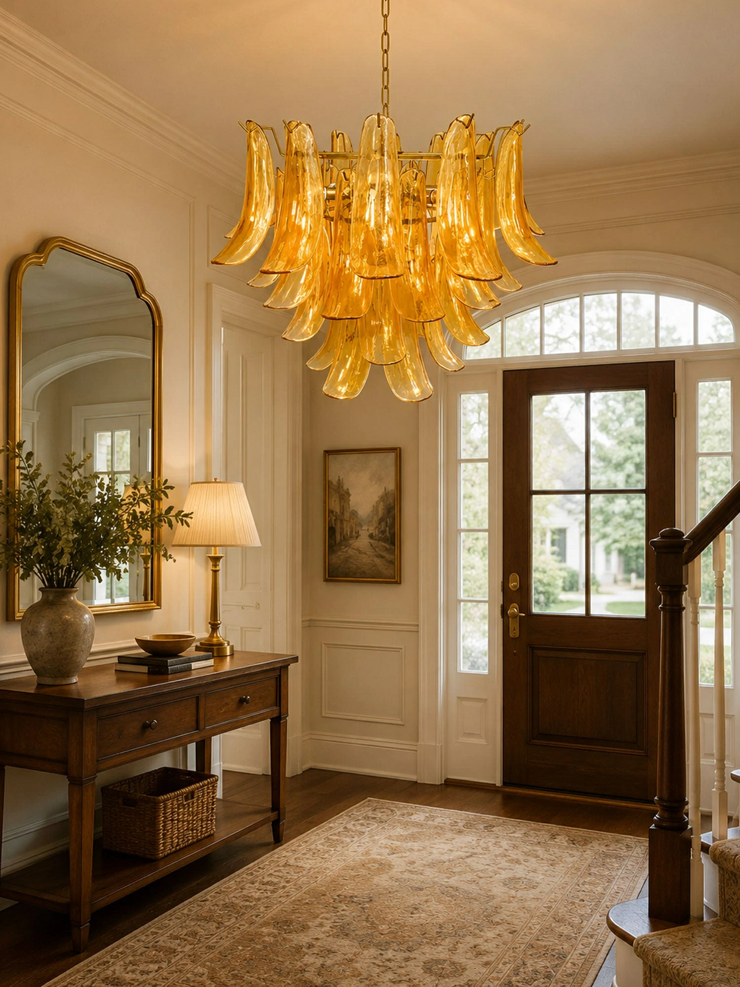 Murano Glass Leaf Chandelier - Image 16