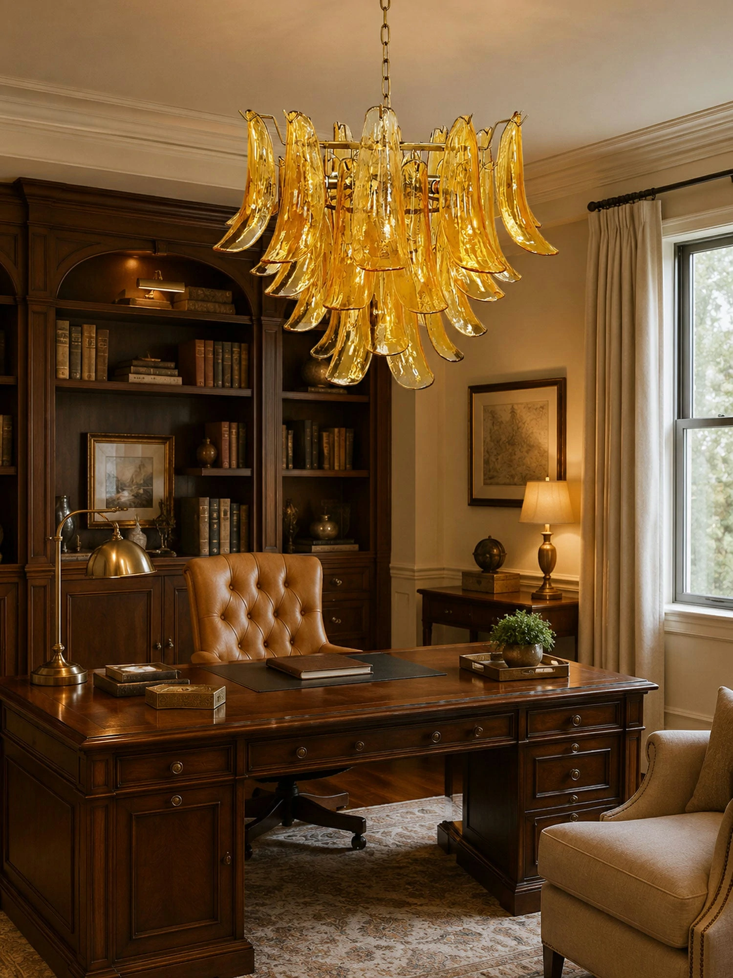 Murano Glass Leaf Chandelier - Image 14
