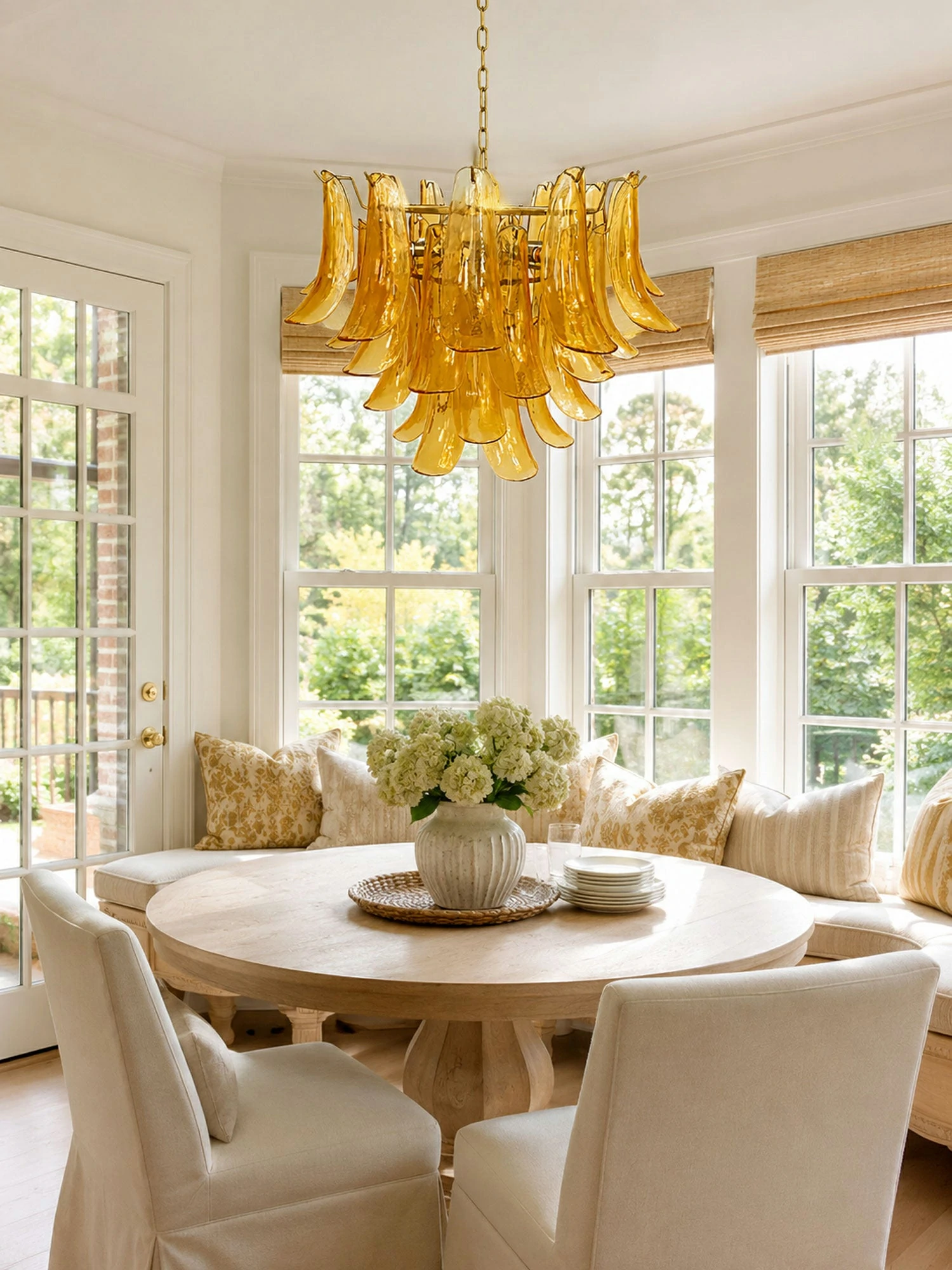 Murano Glass Leaf Chandelier - Image 7