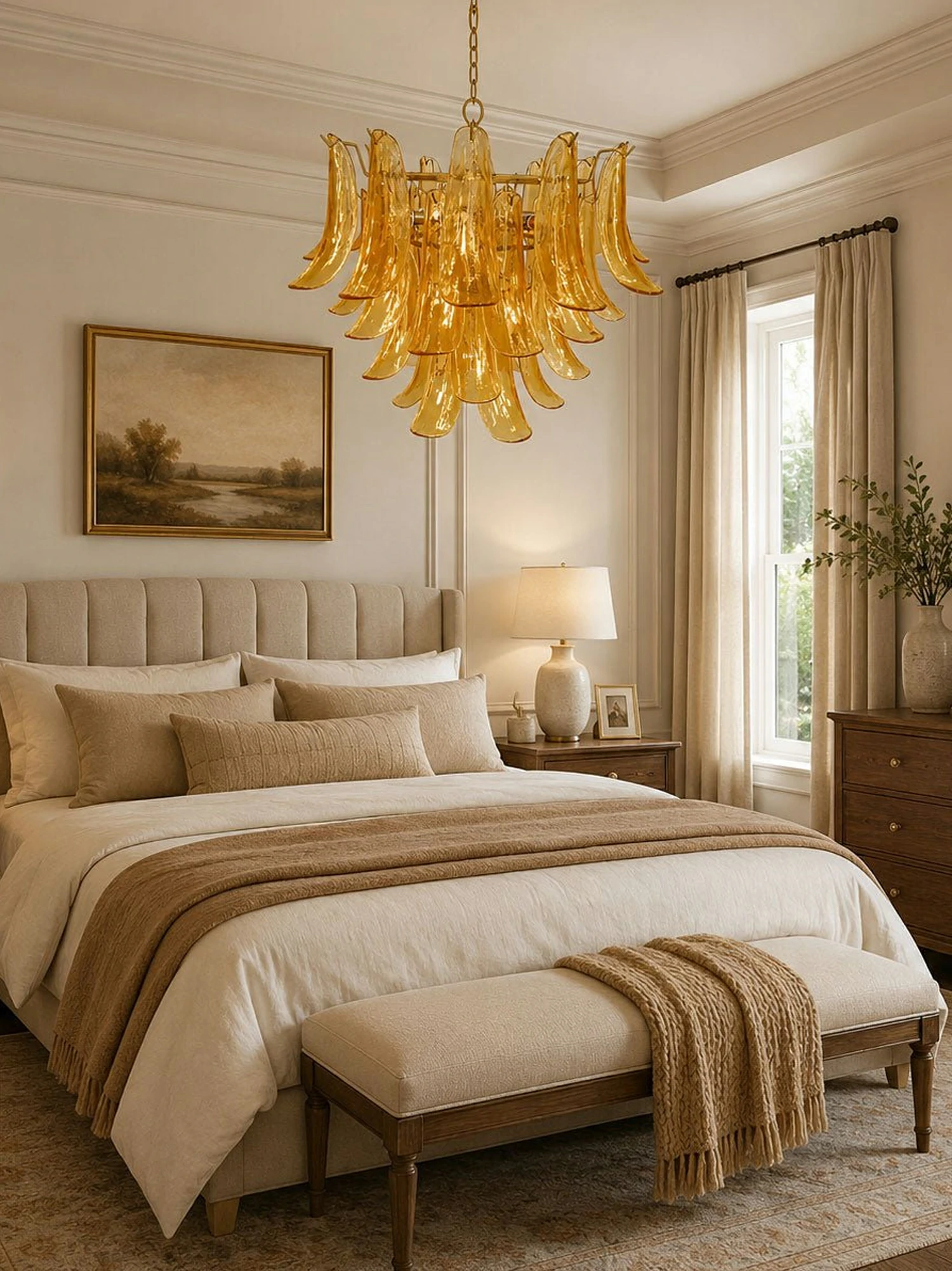 Murano Glass Leaf Chandelier - Image 9
