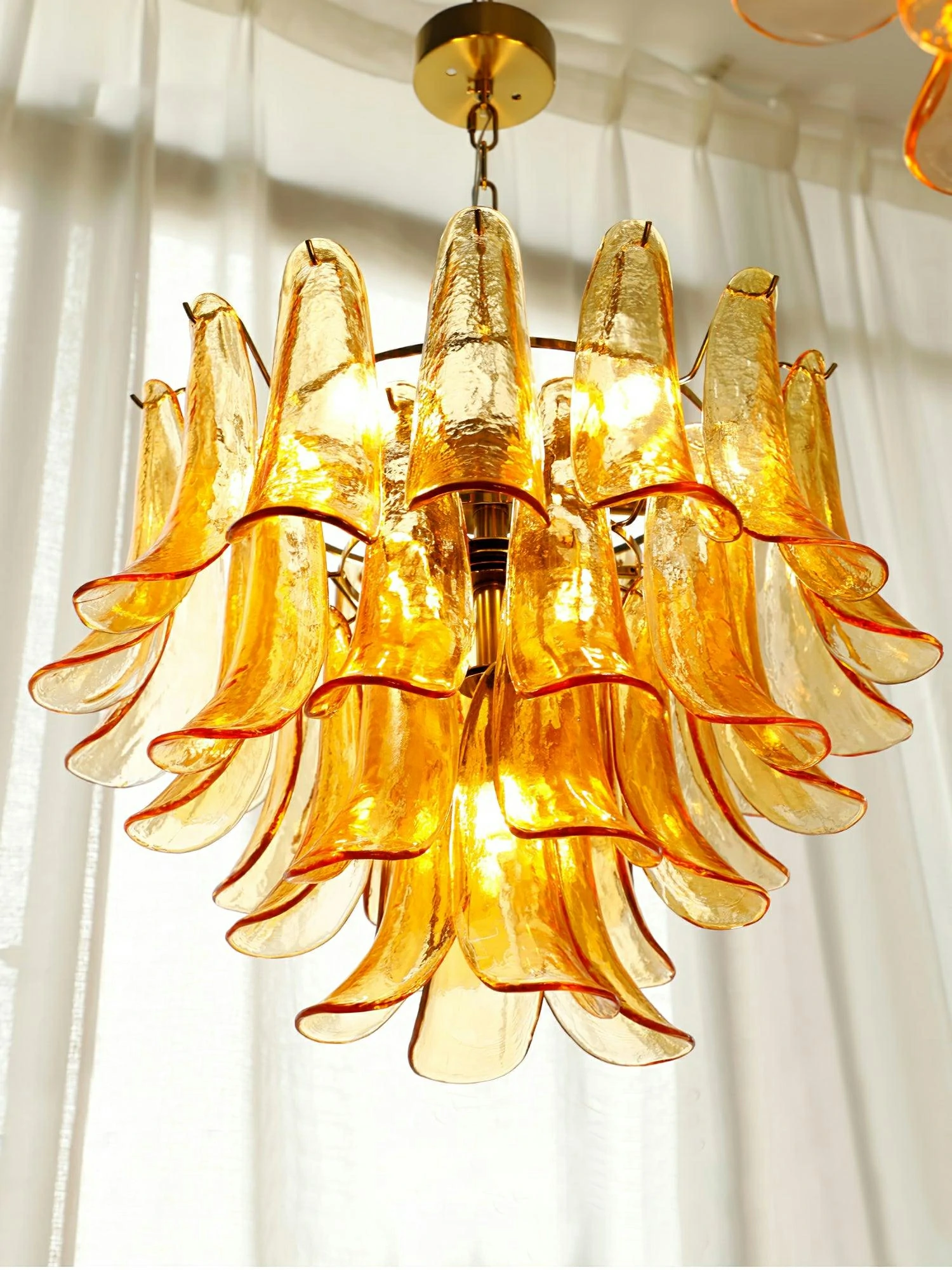 Murano Glass Leaf Chandelier - Image 25