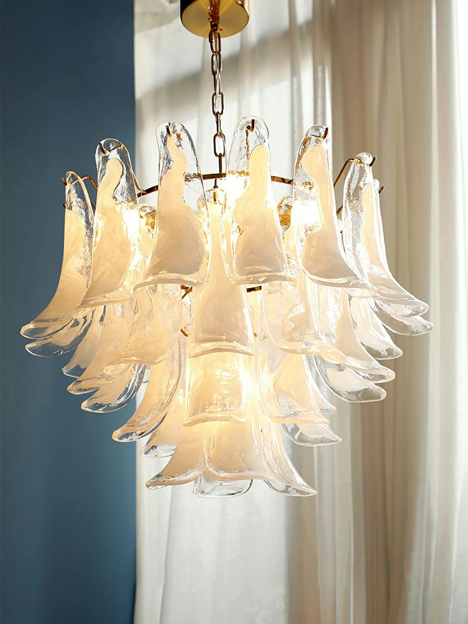Murano Glass Leaf Chandelier - Image 26