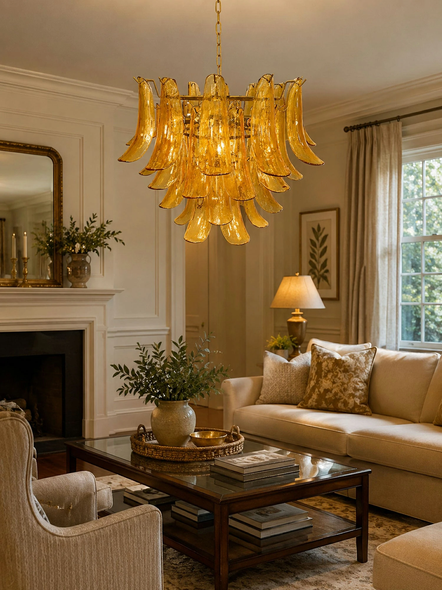 Murano Glass Leaf Chandelier - Image 5