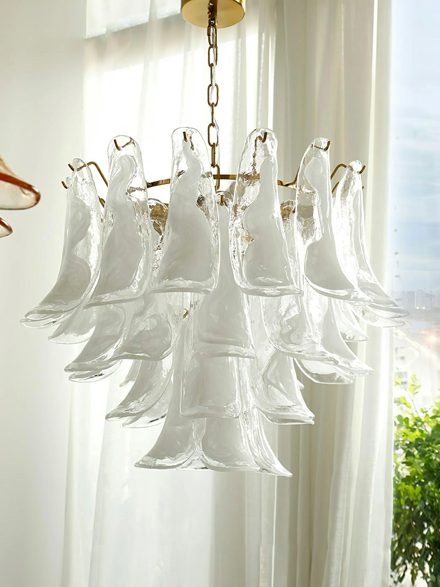 Murano Glass Leaf Chandelier - Image 21