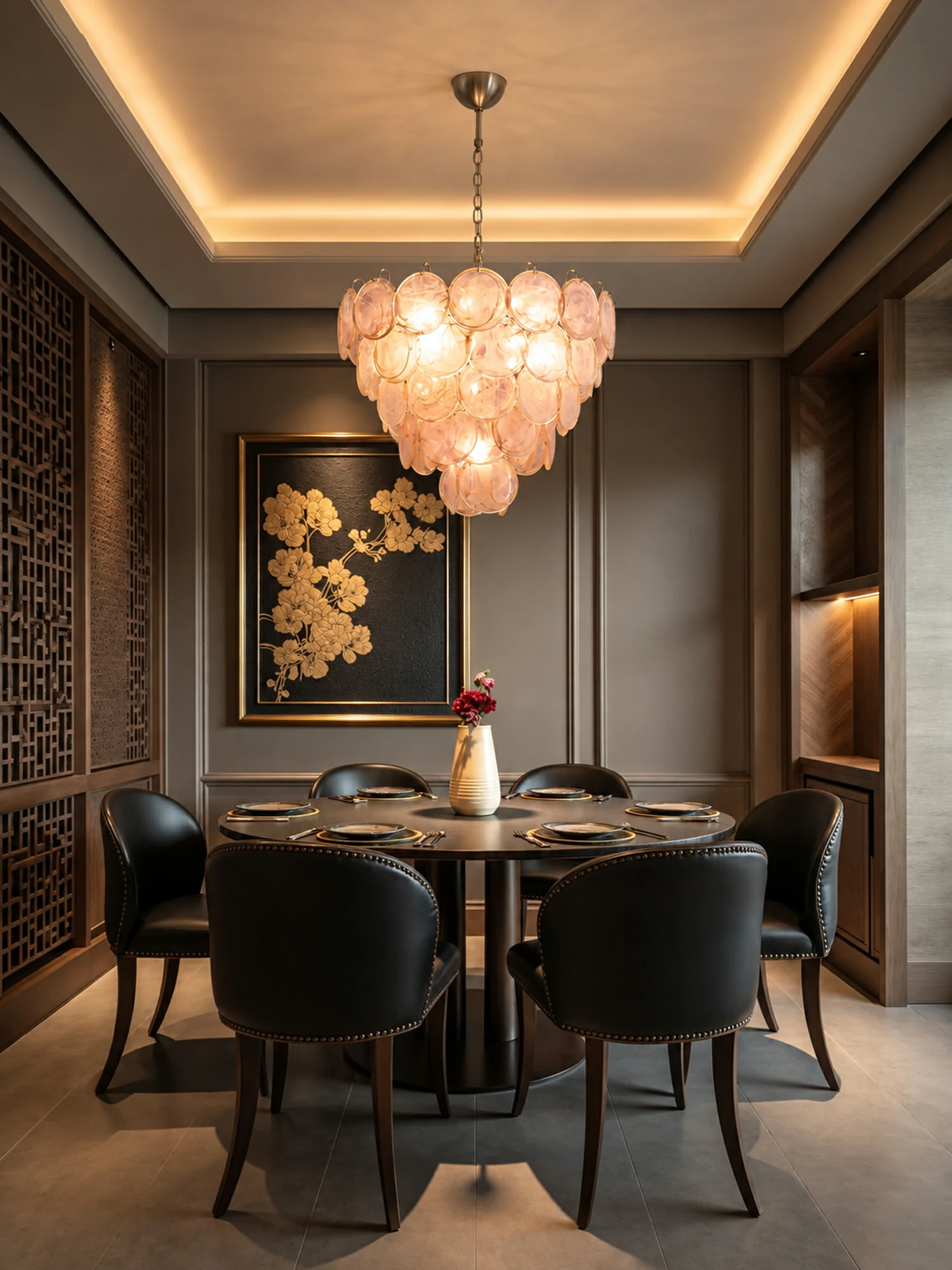 Glass Disc Iridescent Chandelier - Image 10
