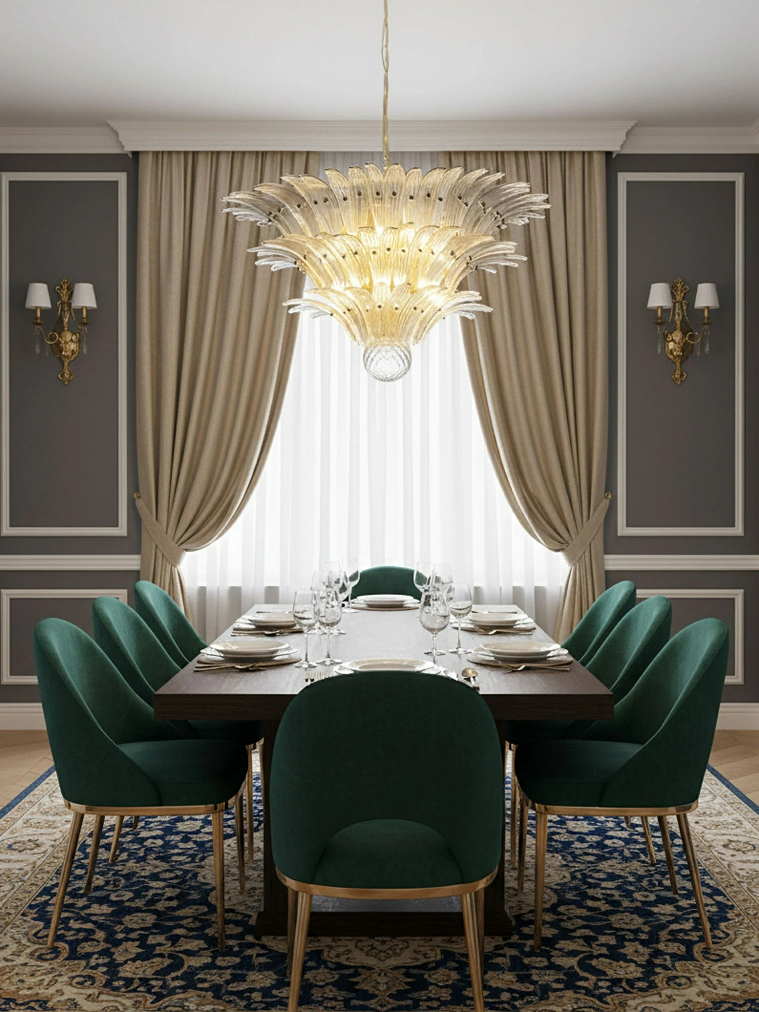 Palm Grove Murano Chandelier - Image 4