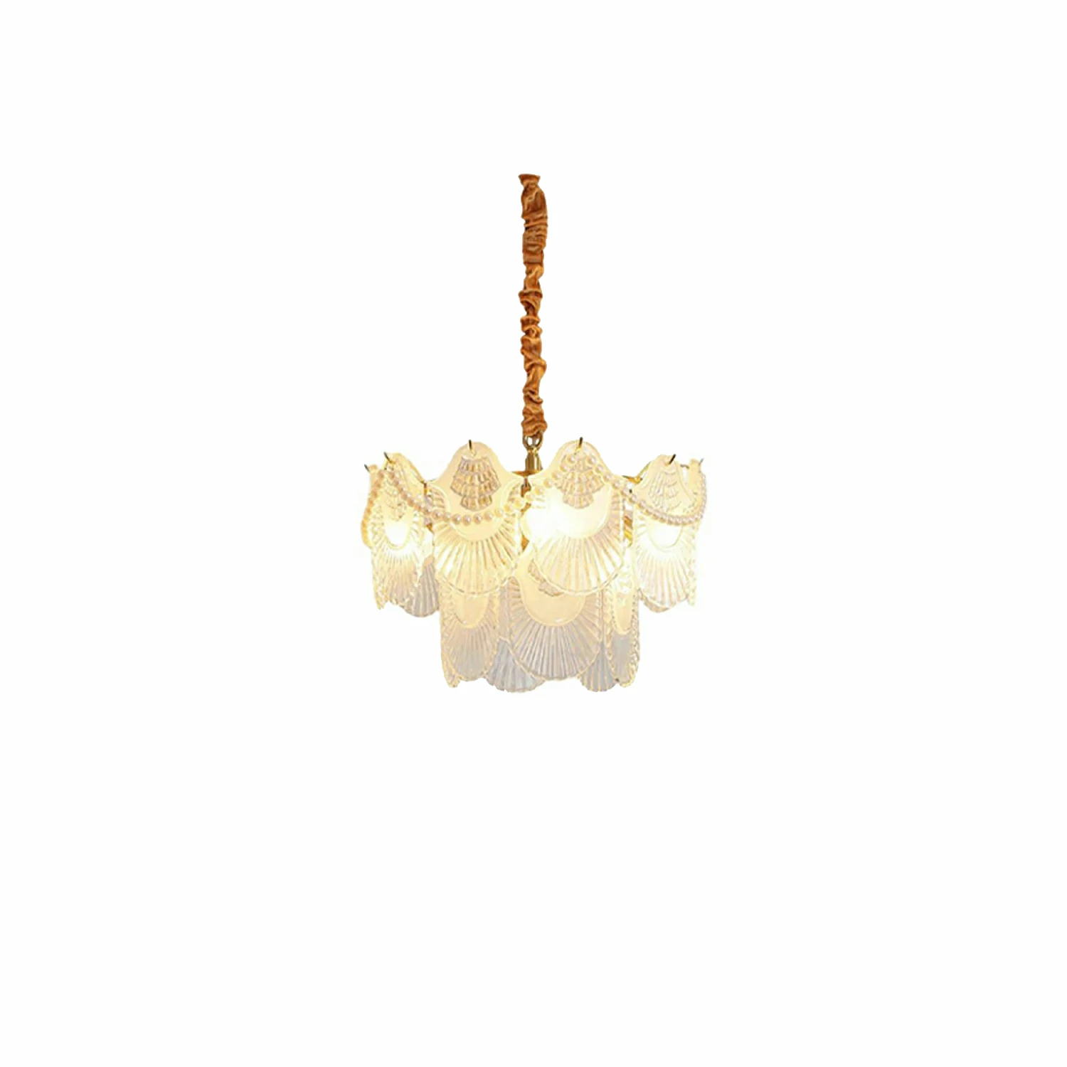 Pearl Glass Shell Chandelier
