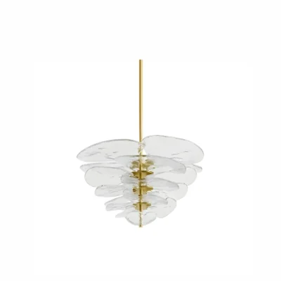 Petals Gold Murano Chandelier