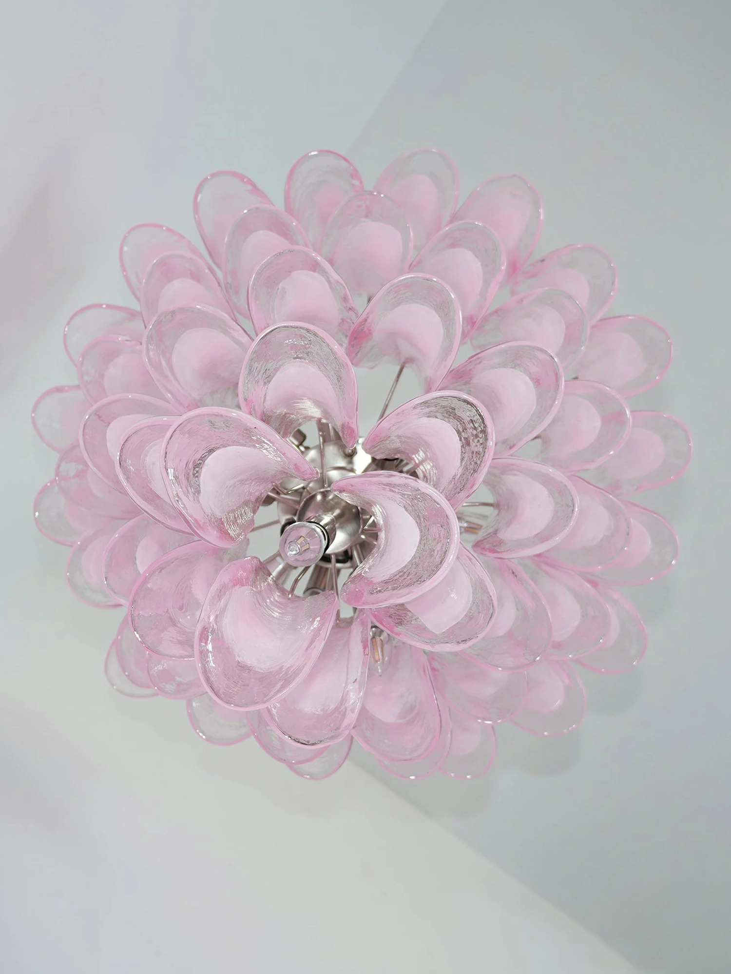 Pink Glass Petals Chandelier - Image 9