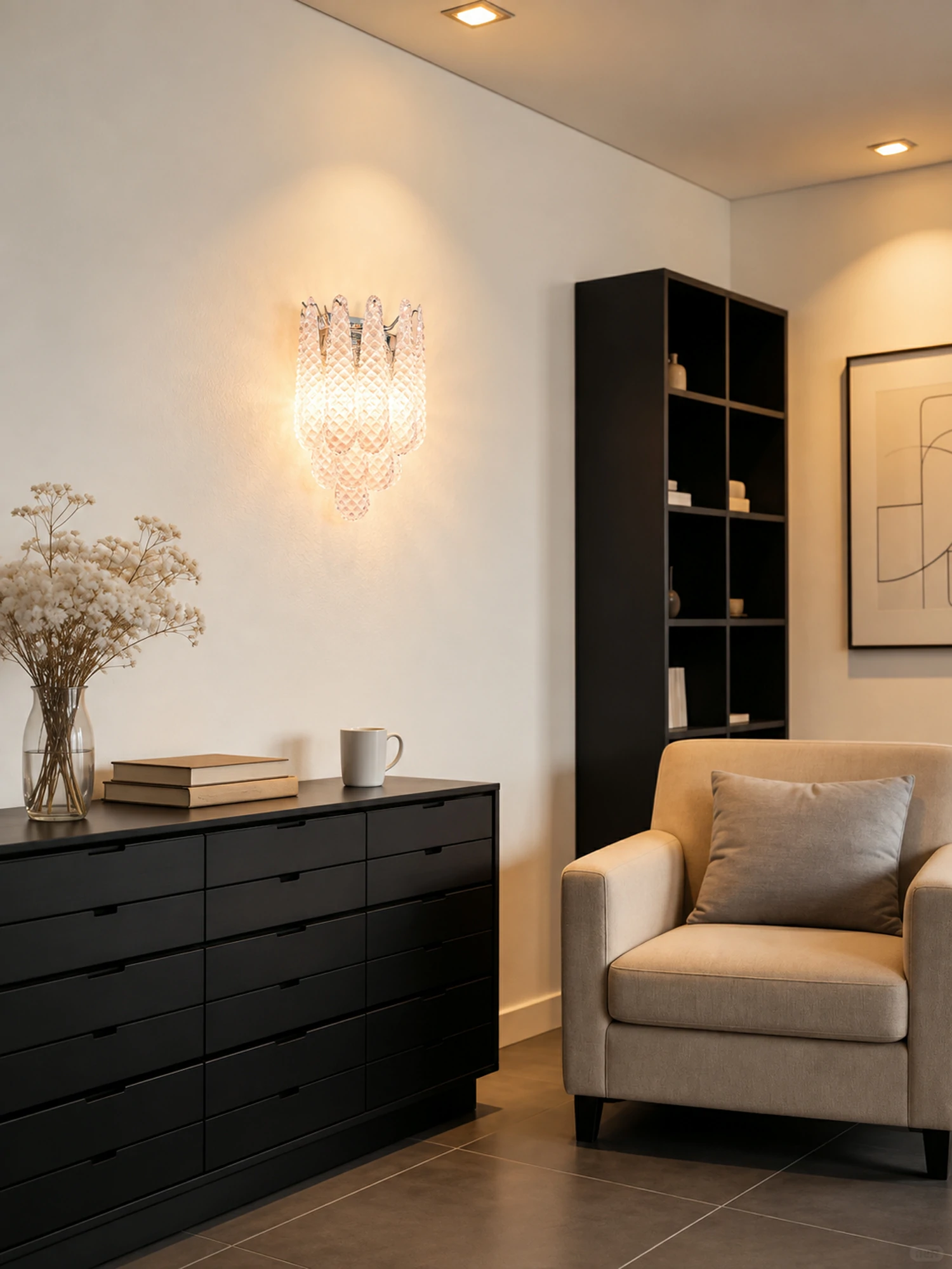 Pink Waffle Wall Sconce - Image 4