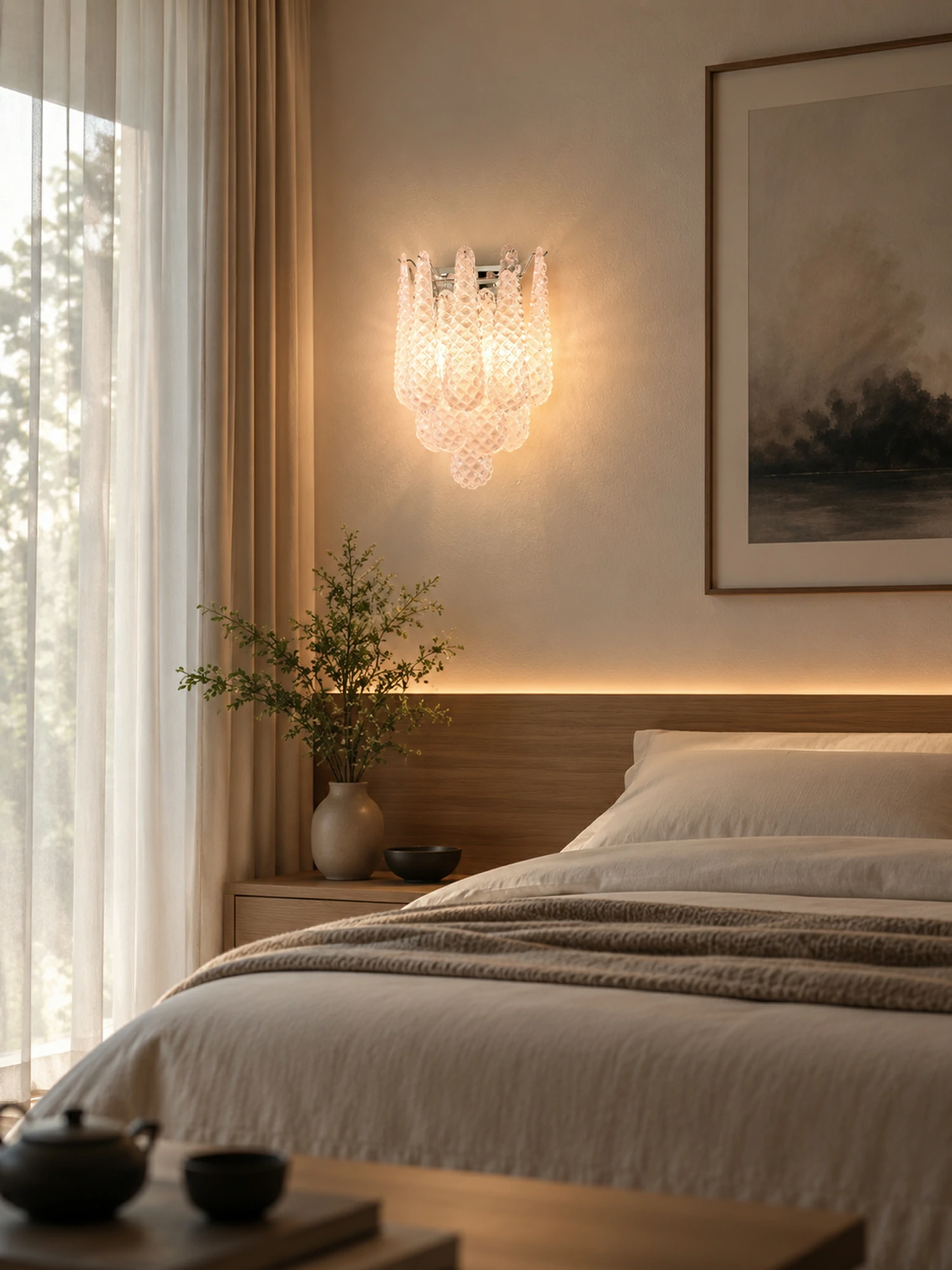 Pink Waffle Wall Sconce - Image 9
