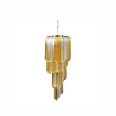 Spiral Prism Glass Chandelier