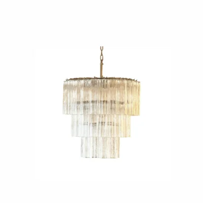 Tiered Tube Glass Chandelier