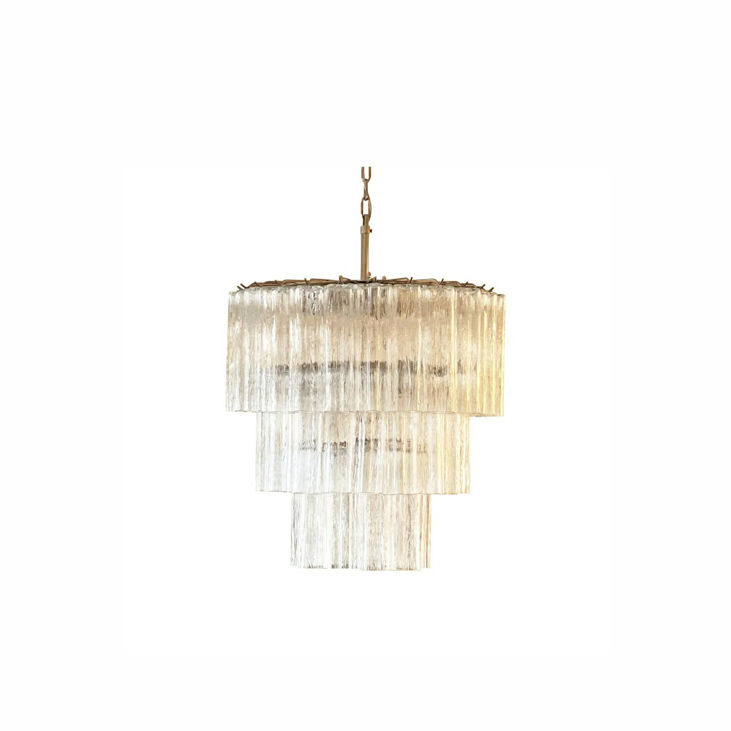 Tiered Tube Glass Chandelier