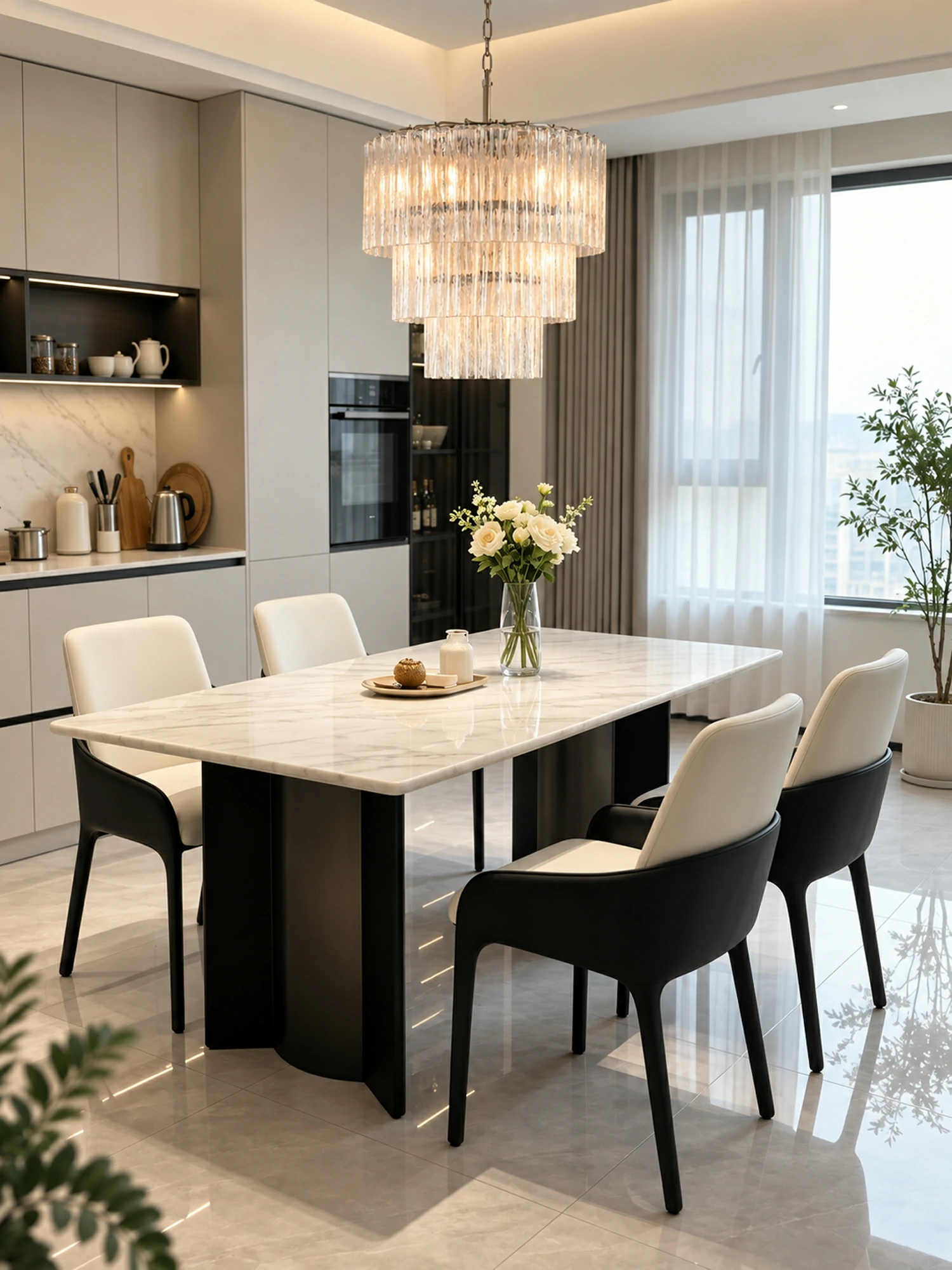 Tiered Tube Glass Chandelier - Image 5