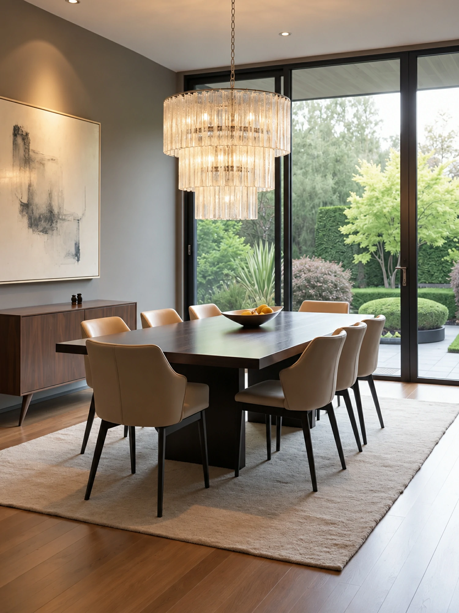 Tiered Tube Glass Chandelier - Image 3