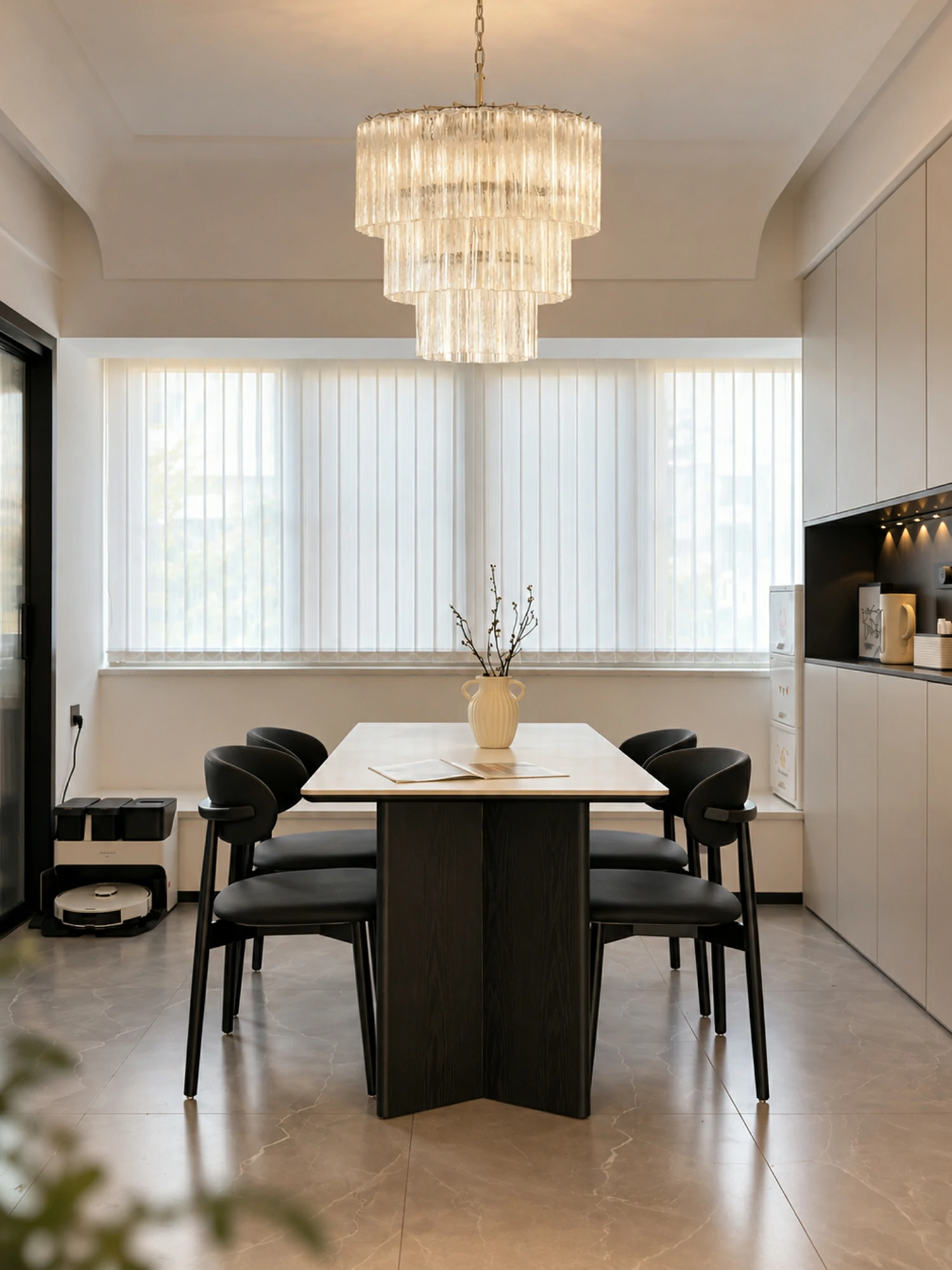 Tiered Tube Glass Chandelier - Image 4