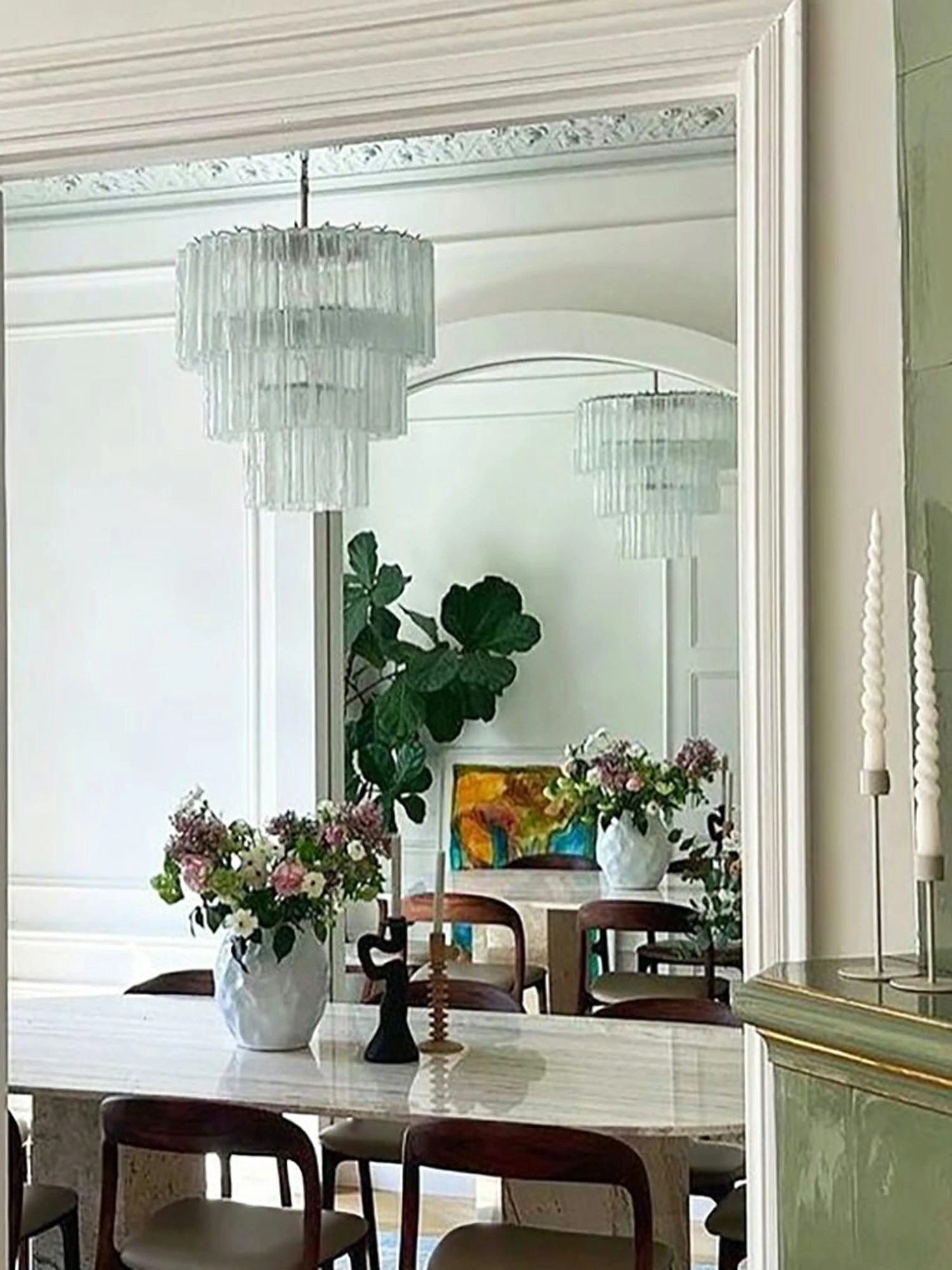 Tiered Tube Glass Chandelier - Image 8