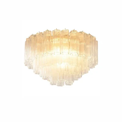 Tubes Pink Glass Ceiling Light