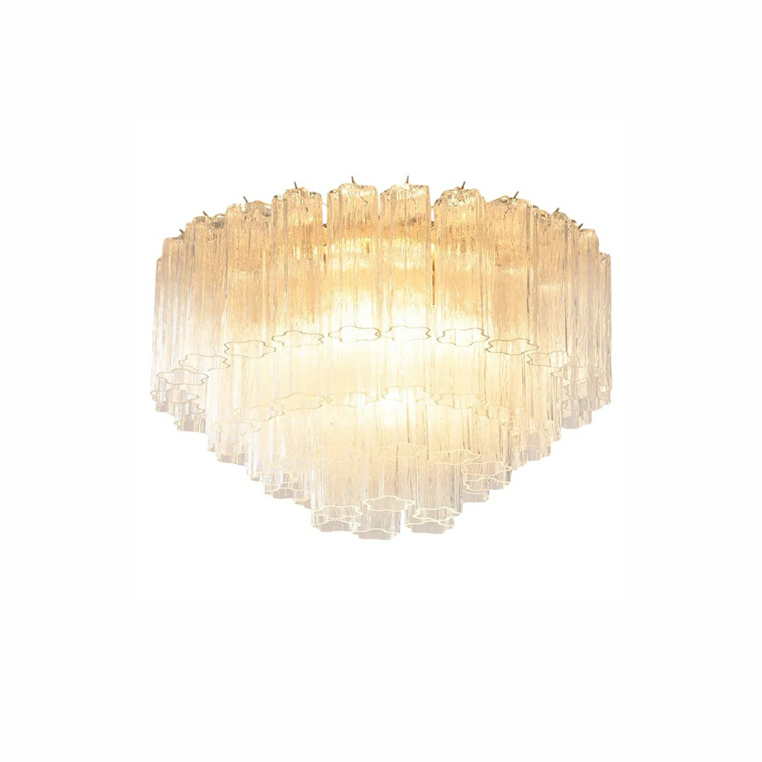 Tubes Pink Glass Ceiling Light
