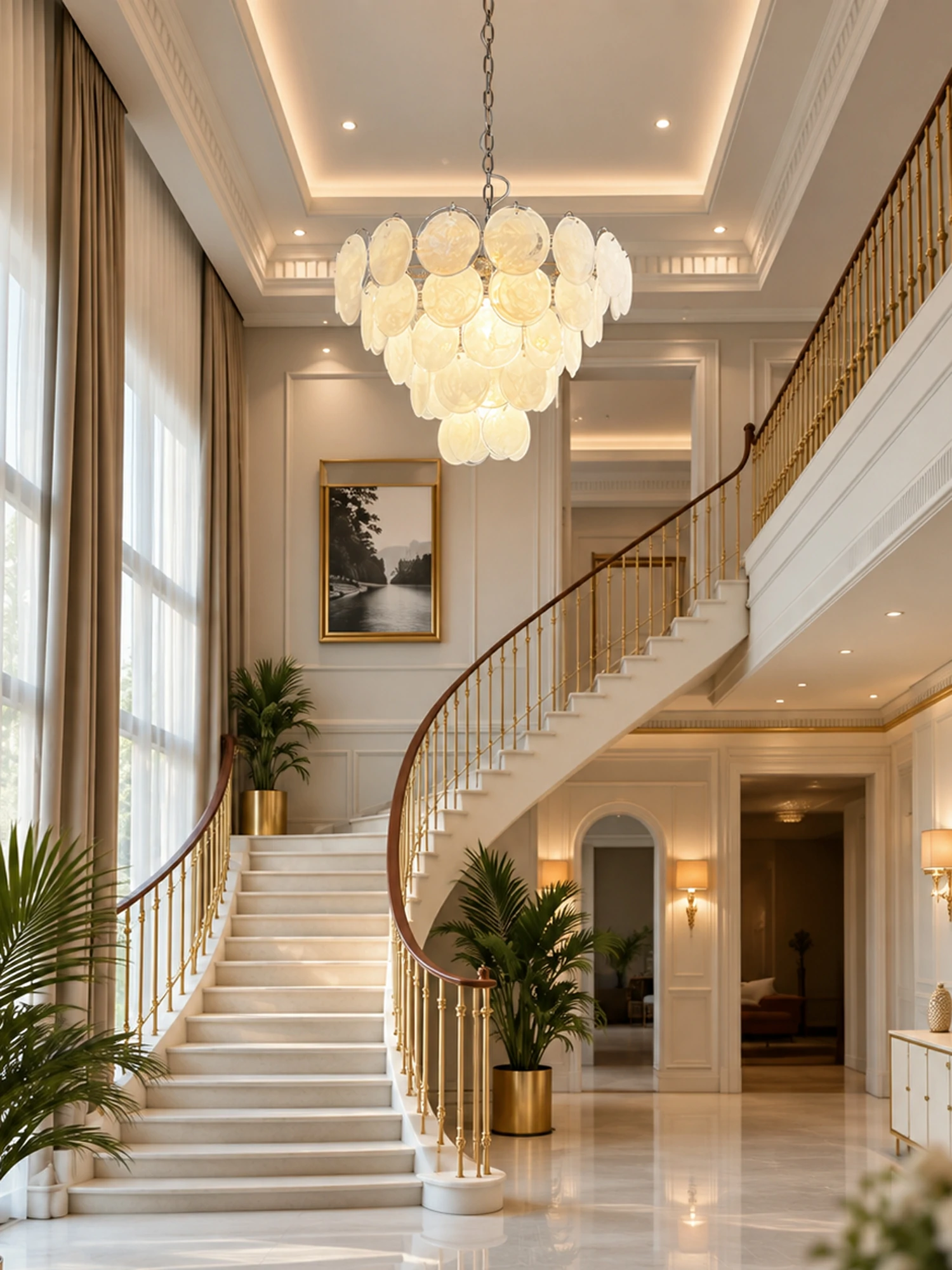 Glass Disc Iridescent Chandelier - Image 19